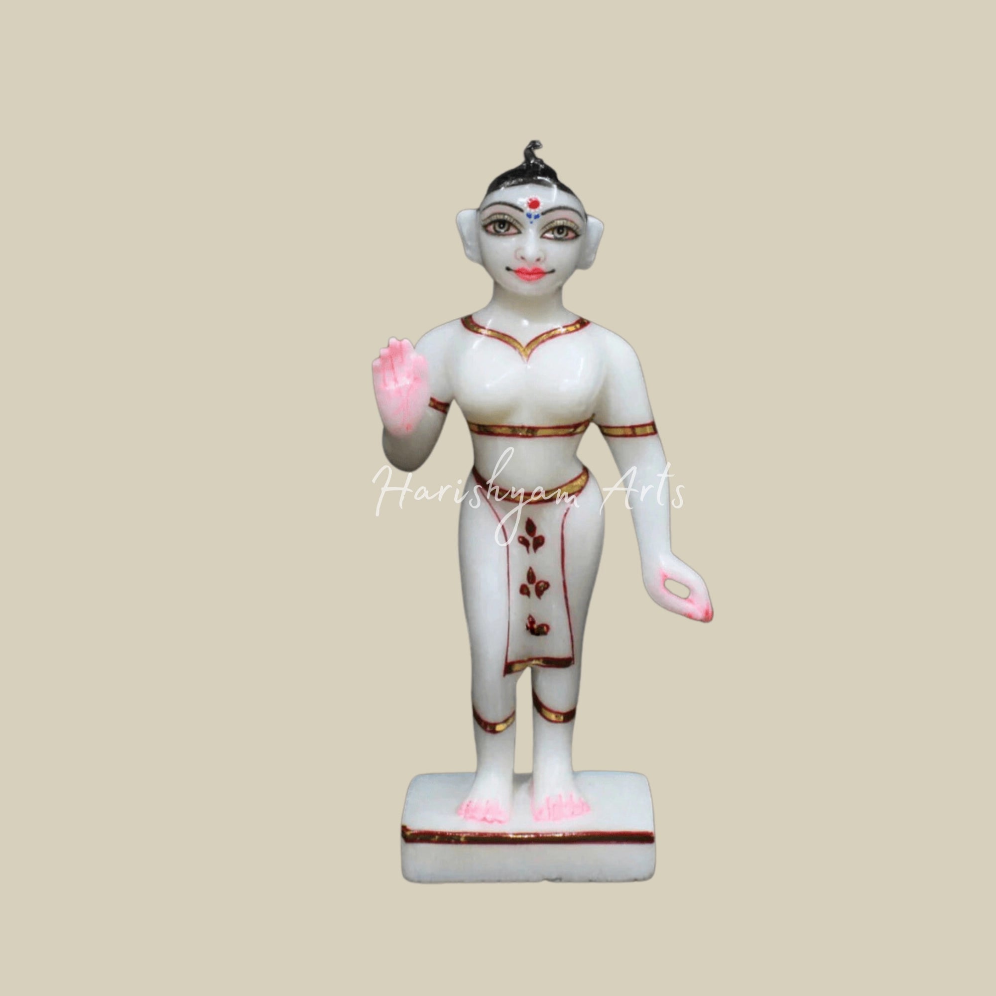 9" Small Iskcon Radha Krishna Marble Murti for Homes and Temple4