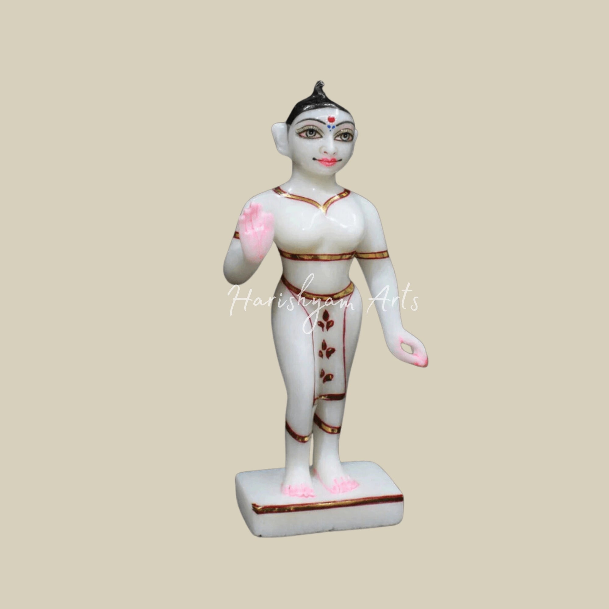 9" Small Iskcon Radha Krishna Marble Murti for Homes and Temple5