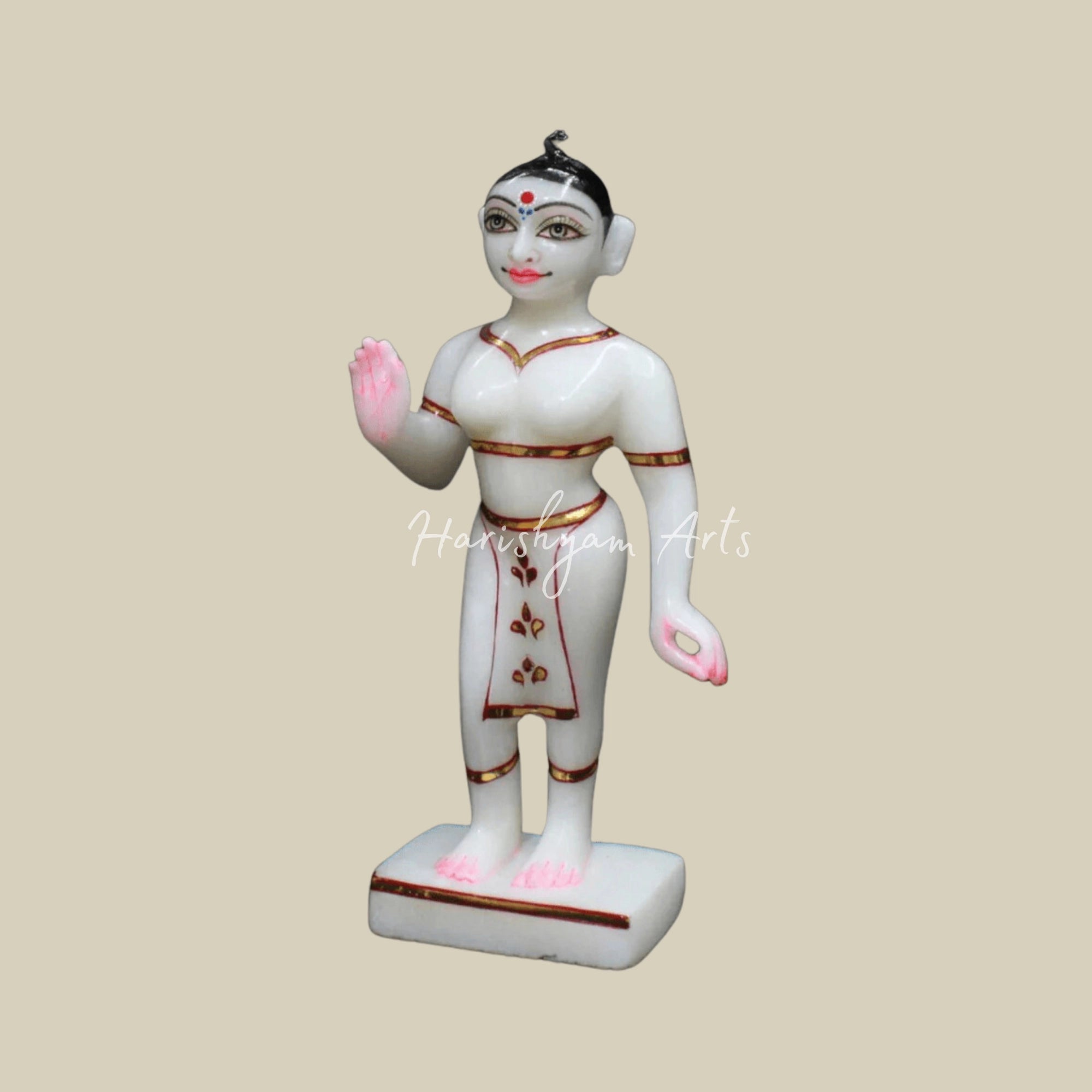 9" Small Iskcon Radha Krishna Marble Murti for Homes and Temple6