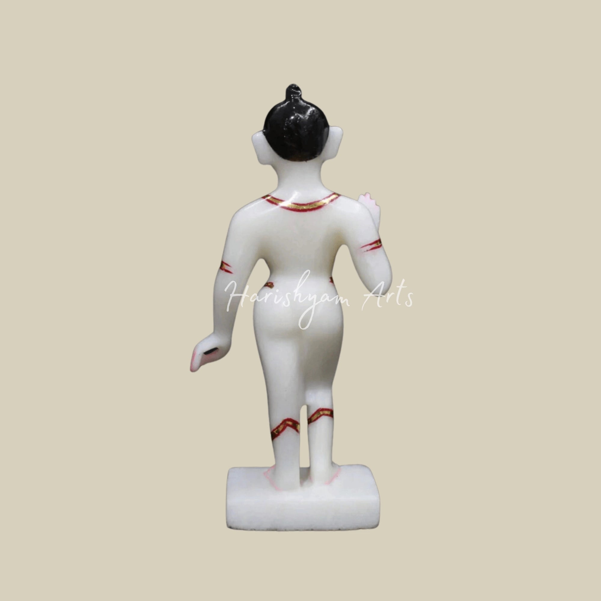 9" Small Iskcon Radha Krishna Marble Murti for Homes and Temple7