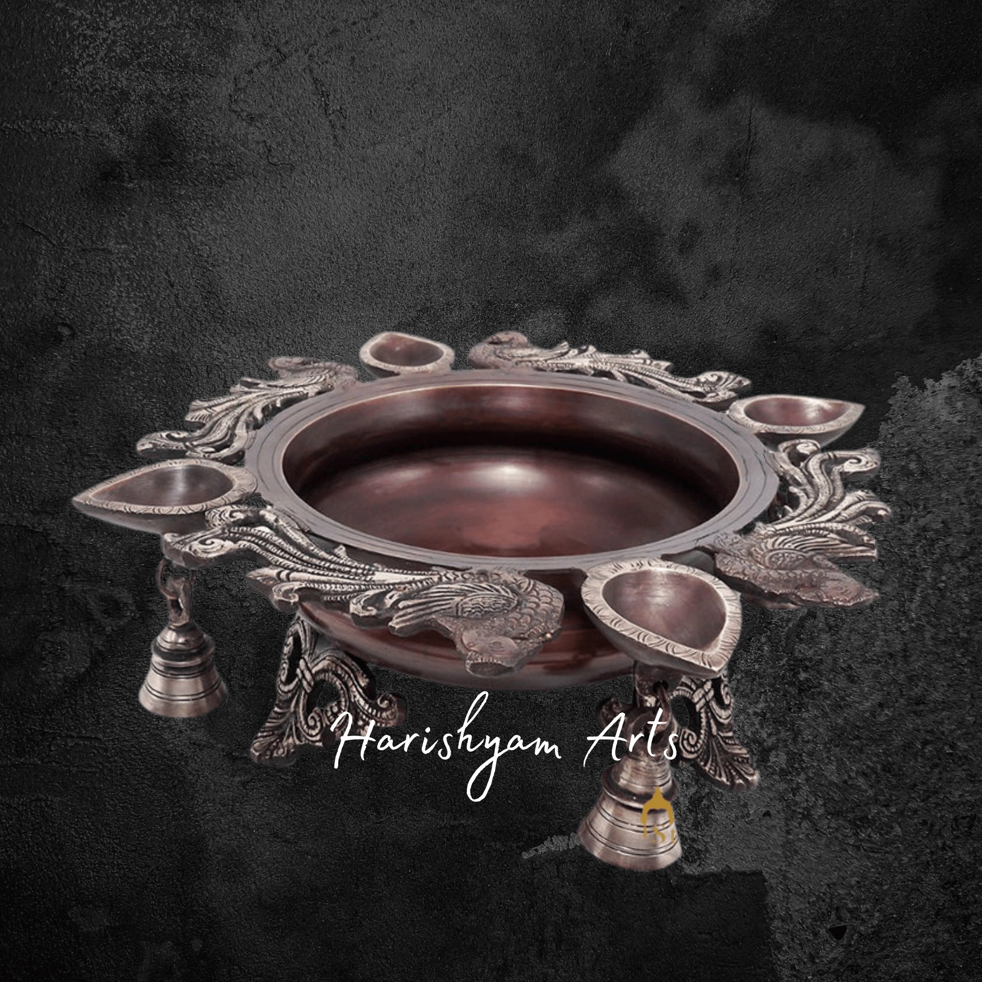 Antique Brass Urli Water Bowl for Vastu and Feng Shui Home Energy