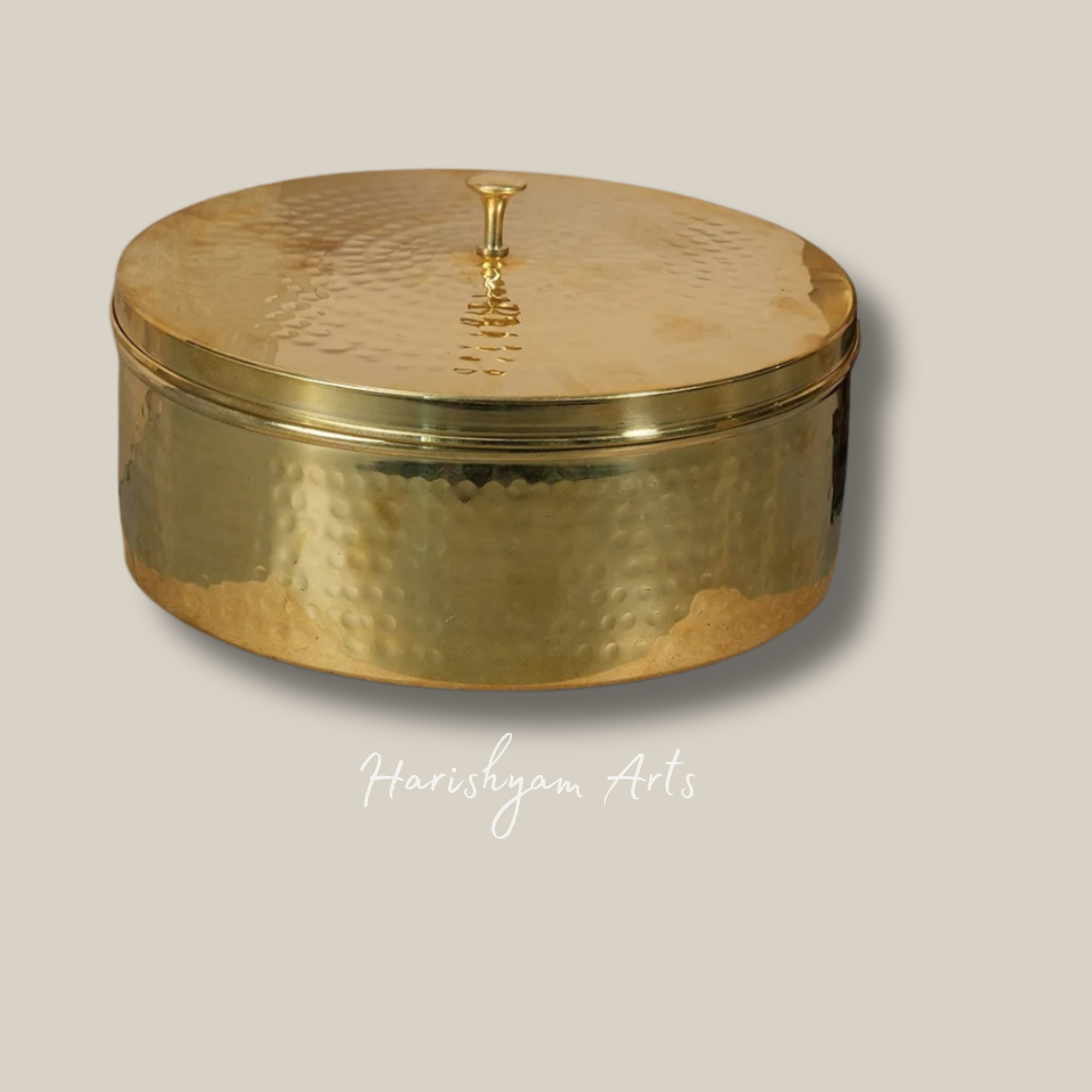 Antique Style Brass Masala Box with Multiple Spice Compartments