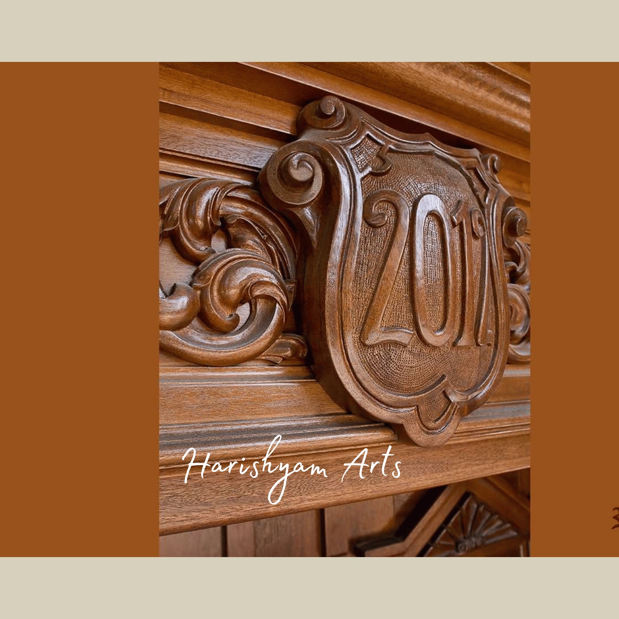 Aristocrat Classic Double Door – Ornate Solid Teak Main Entrance with Corinthian Motifs, Handcrafted Luxury Mansion Entry6