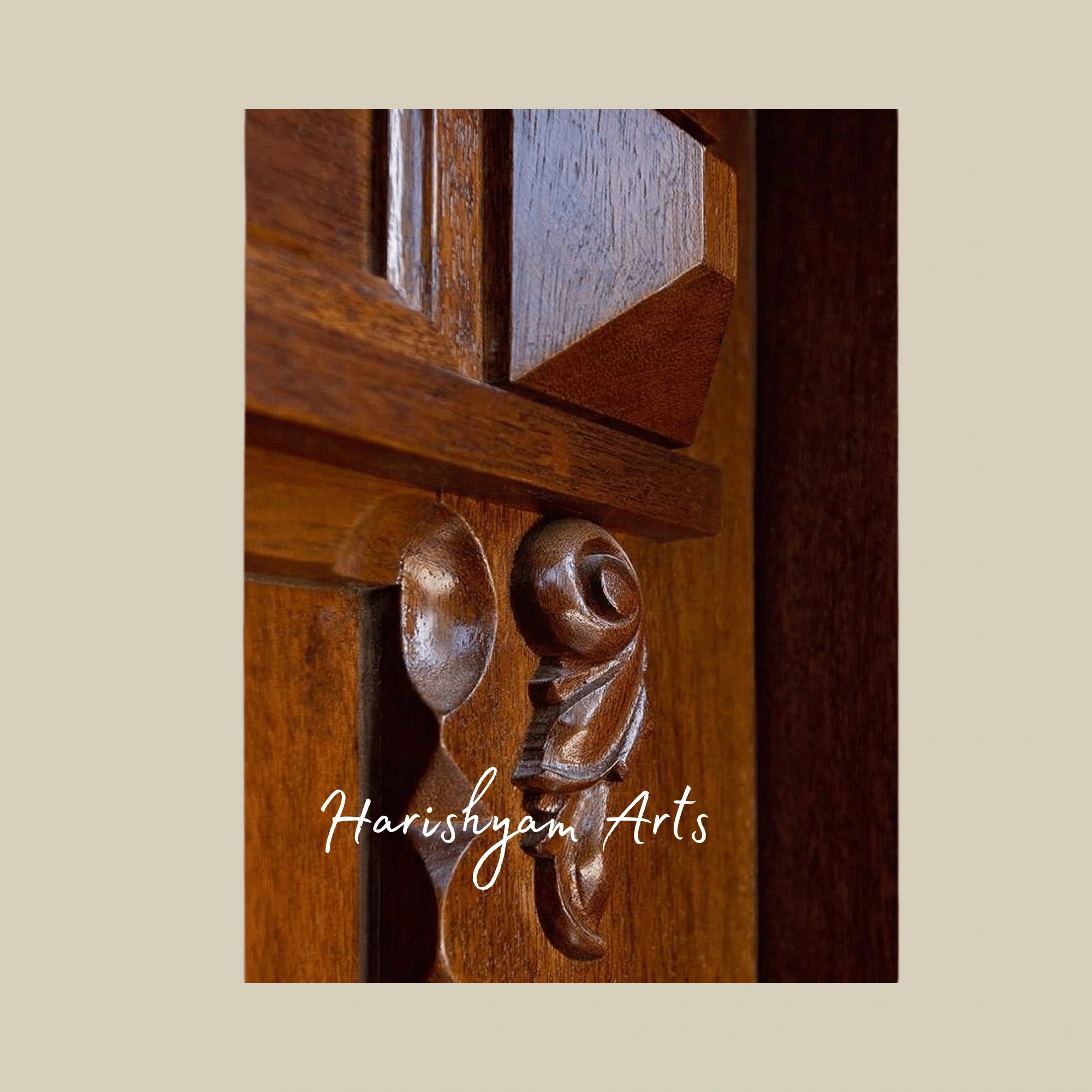 Aristocrat Classic Double Door – Ornate Solid Teak Main Entrance with Corinthian Motifs, Handcrafted Luxury Mansion Entry5