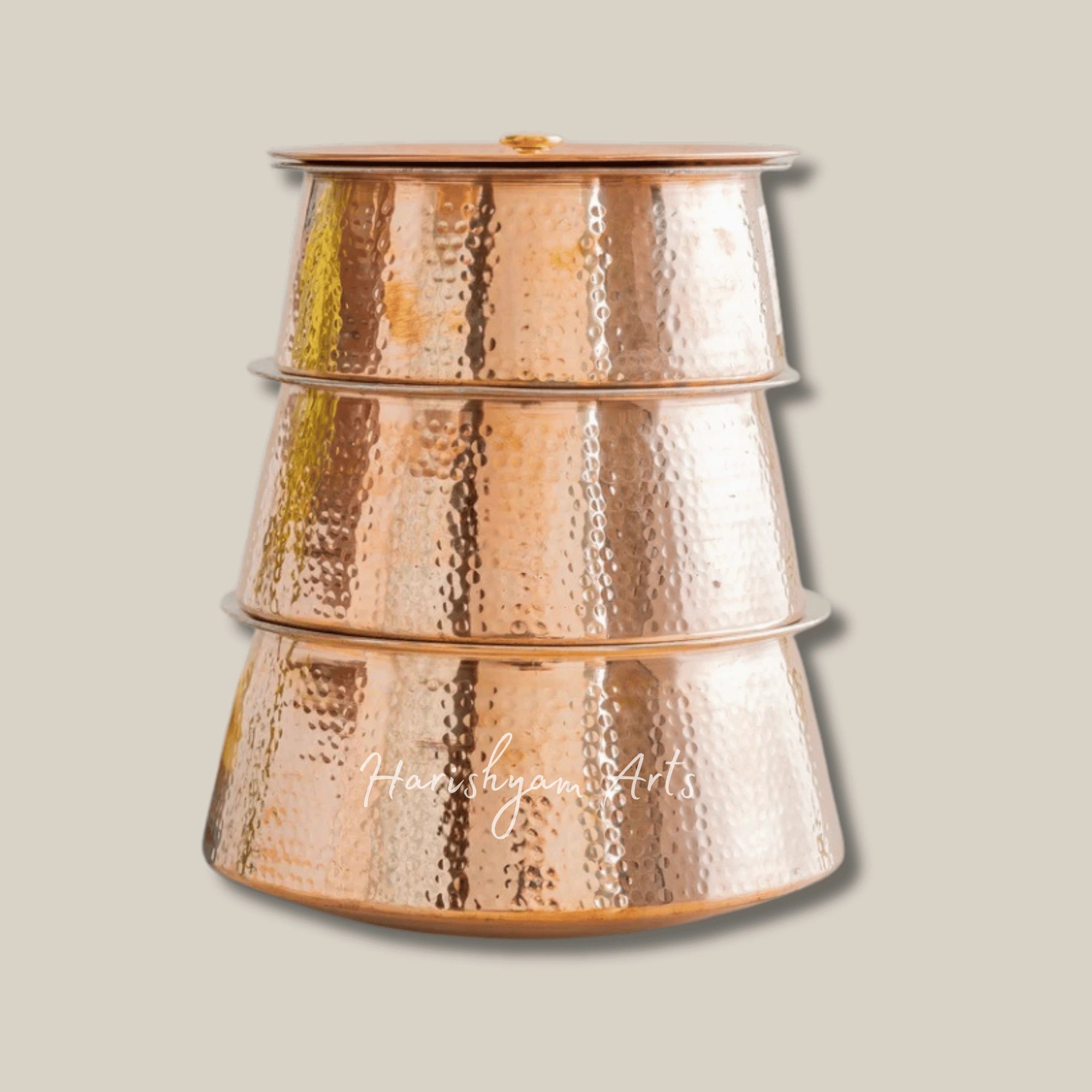 Artisan Crafted Pure Copper Handi with Lid and Food Safe Tin Lining