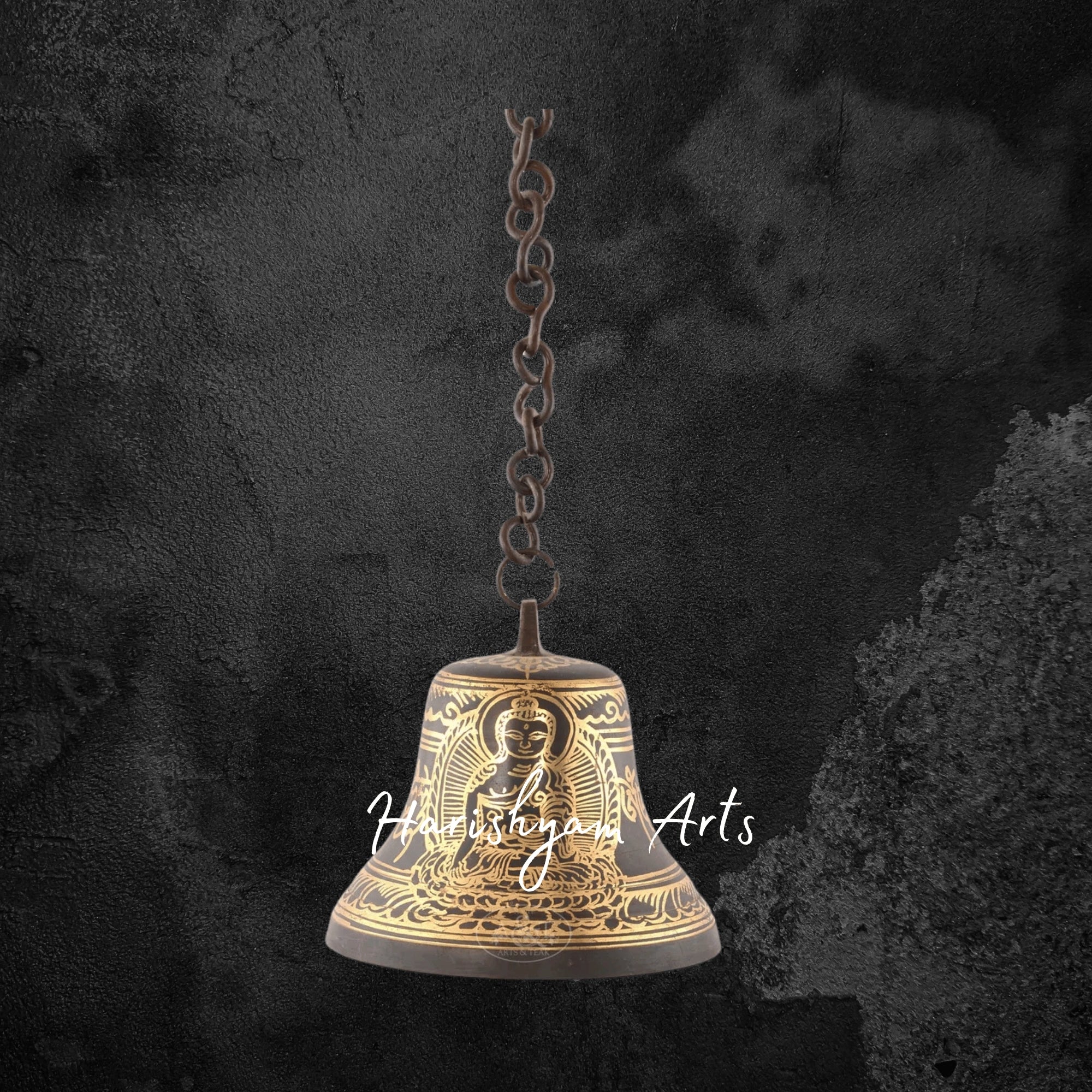 Brass Buddha Hanging Bell for Meditation and Spiritual Decor3