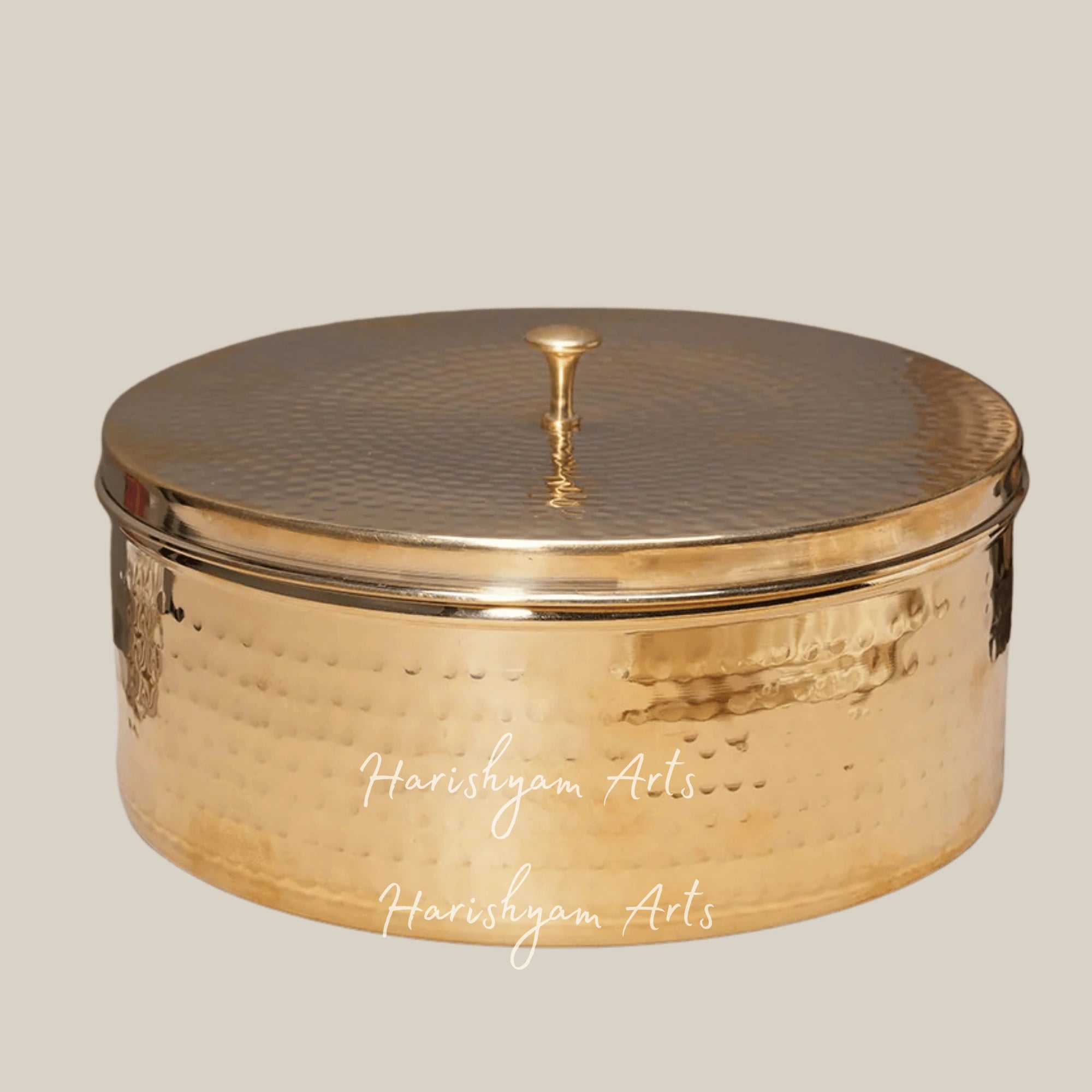 Brass Chapati Storage Box for Roti and Flatbread Keeping