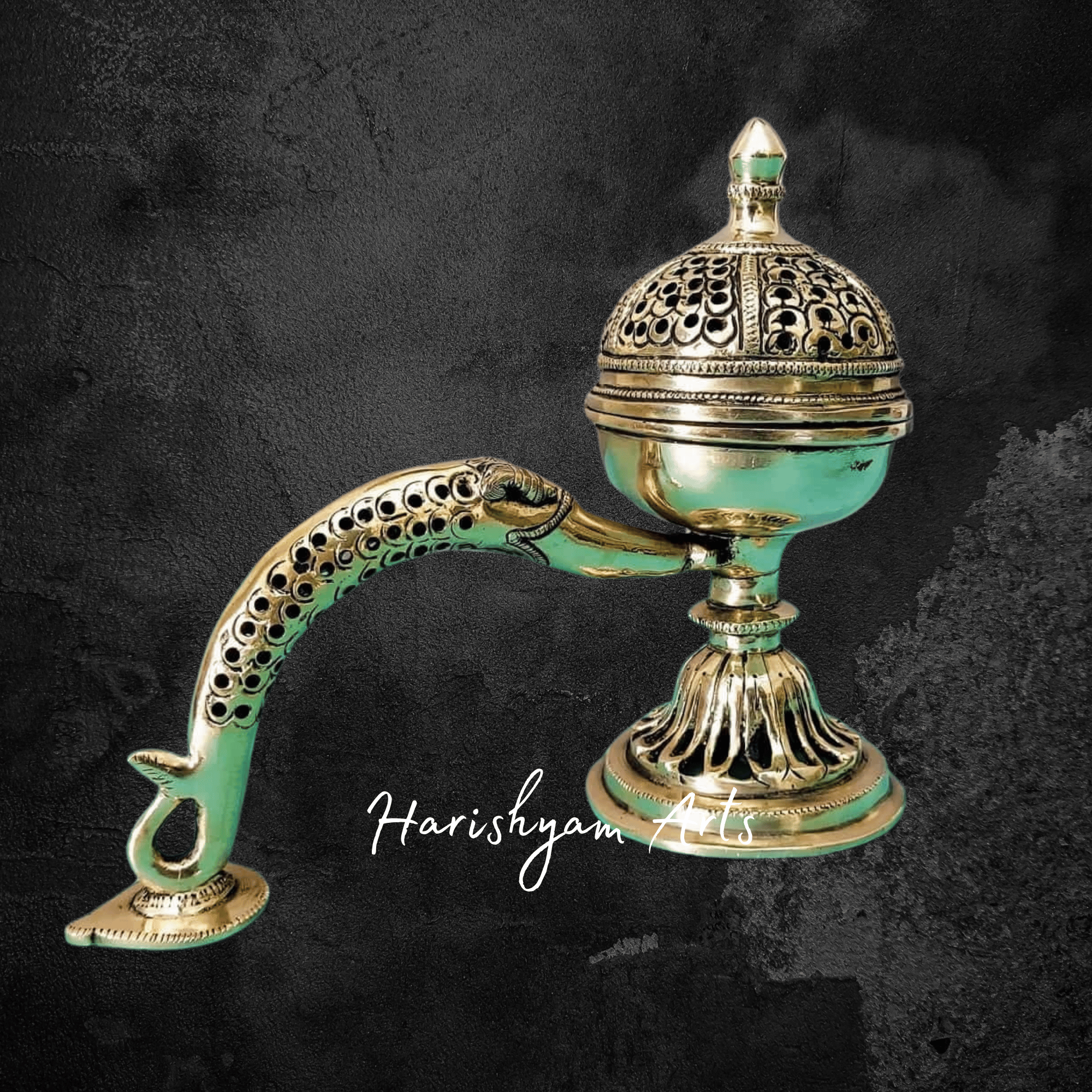 Premium Brass Dhoop Dani for Daily Puja and Aromatherapy