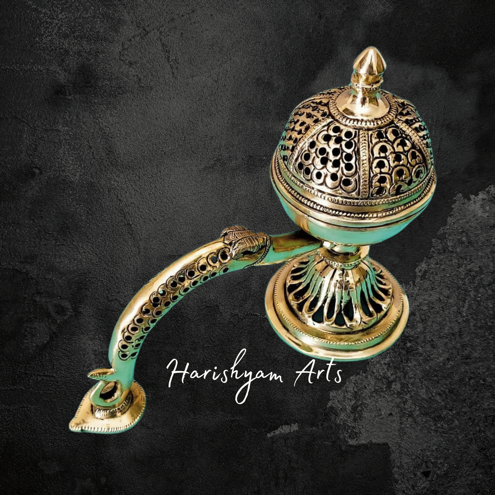 Premium Brass Dhoop Dani for Daily Puja and Aromatherapy