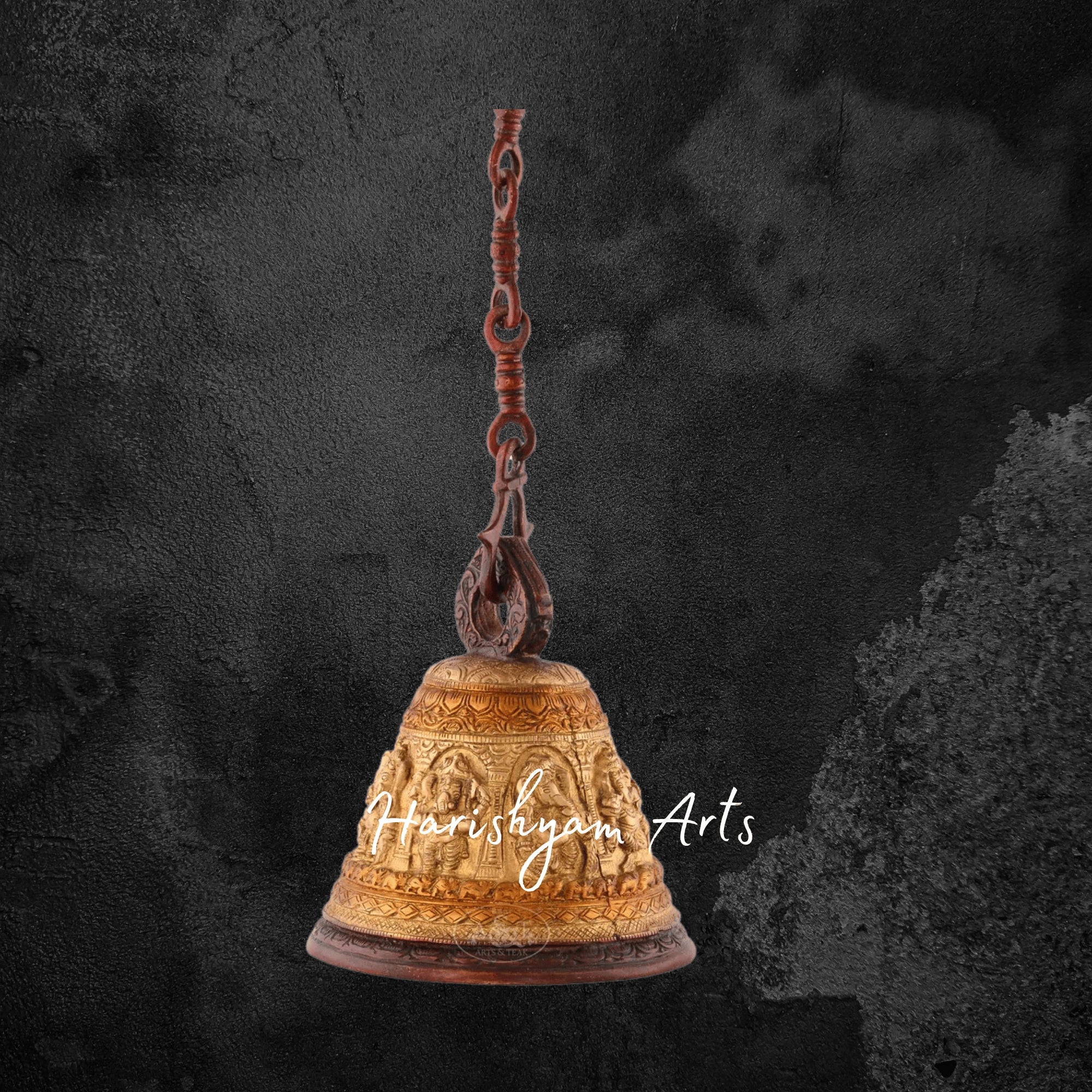Brass Ganesha Hanging Bell for Home Mandir and Pooja Room