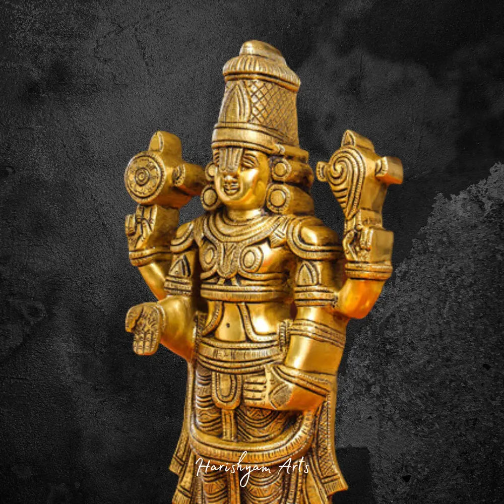 Brass Superfine Lord Tirupati Balaji Sculpture 17"