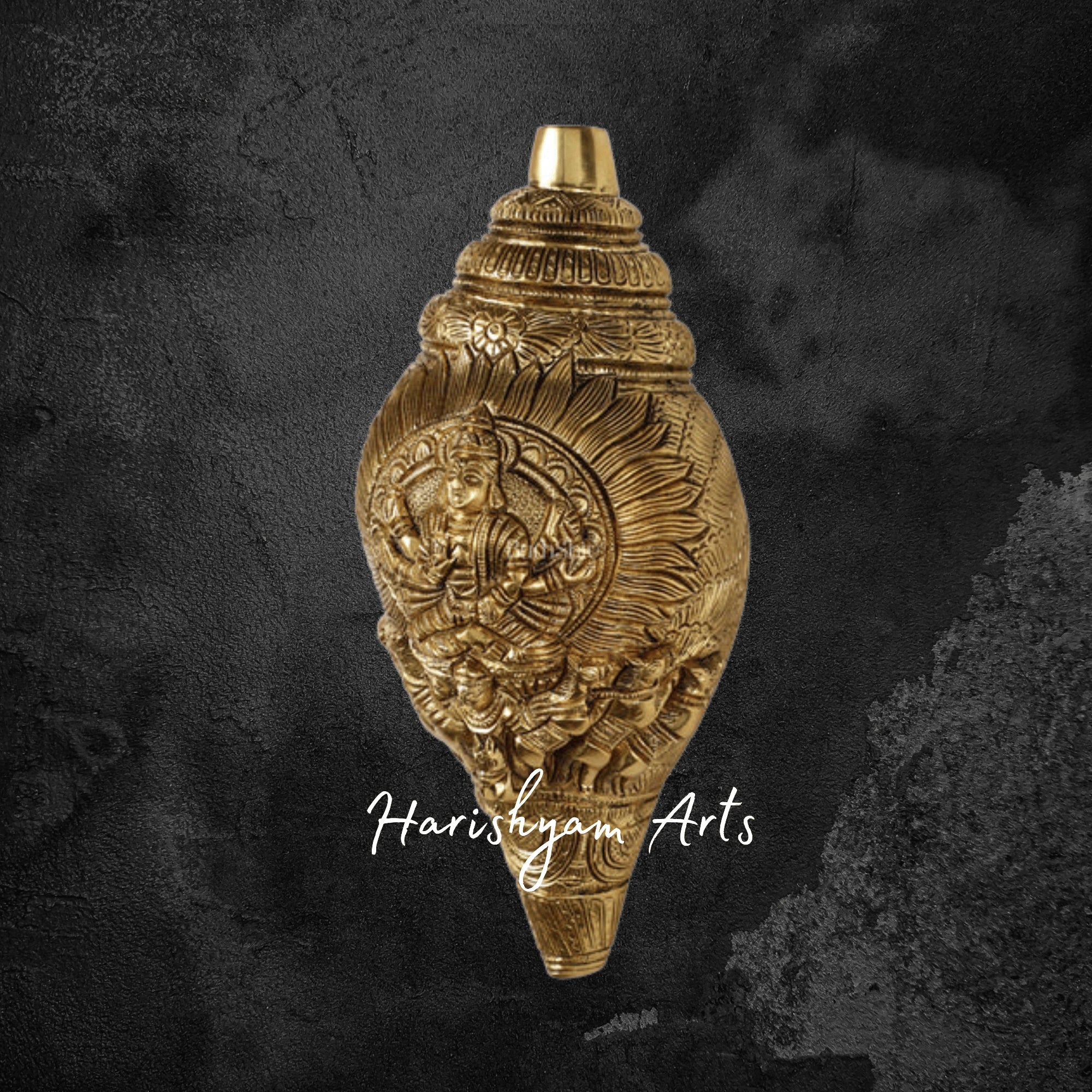 Brass Surya Dev Shankh in Superfine Finish for Puja