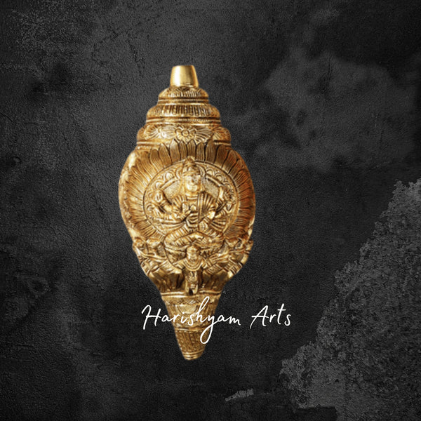 Brass Surya Dev Shankh in Superfine Finish for Puja