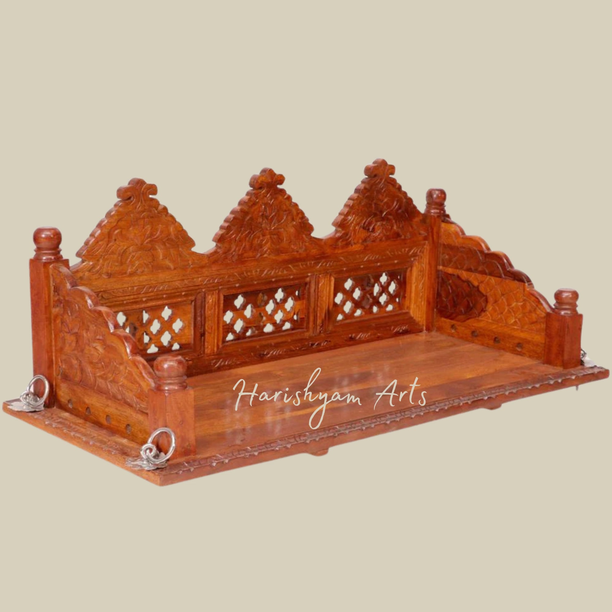 Carved Wooden Swing Seat