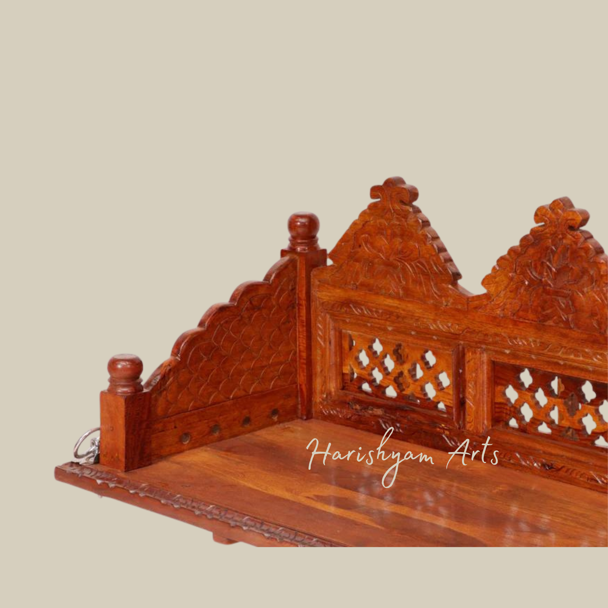 Carved Wooden Swing Seat1