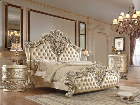 Champagne Elegance 3 Piece King Bedroom Set