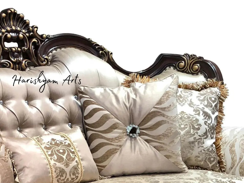 Cherrywood Finish 2-Piece Loveseat Sofa Set