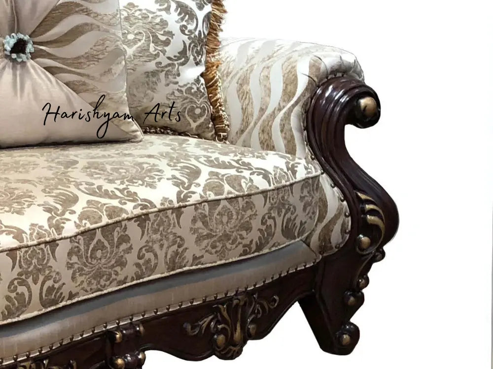 Cherrywood Finish 2-Piece Loveseat Sofa Set