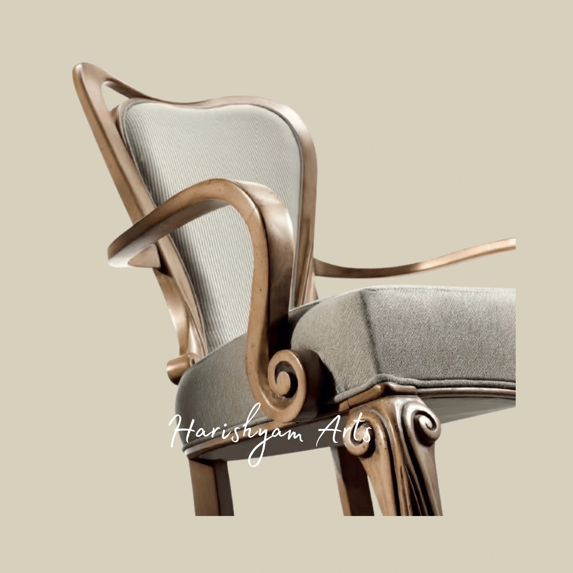 Classic Aristocrat Dining Chair in Ornate Wood and Upholstery