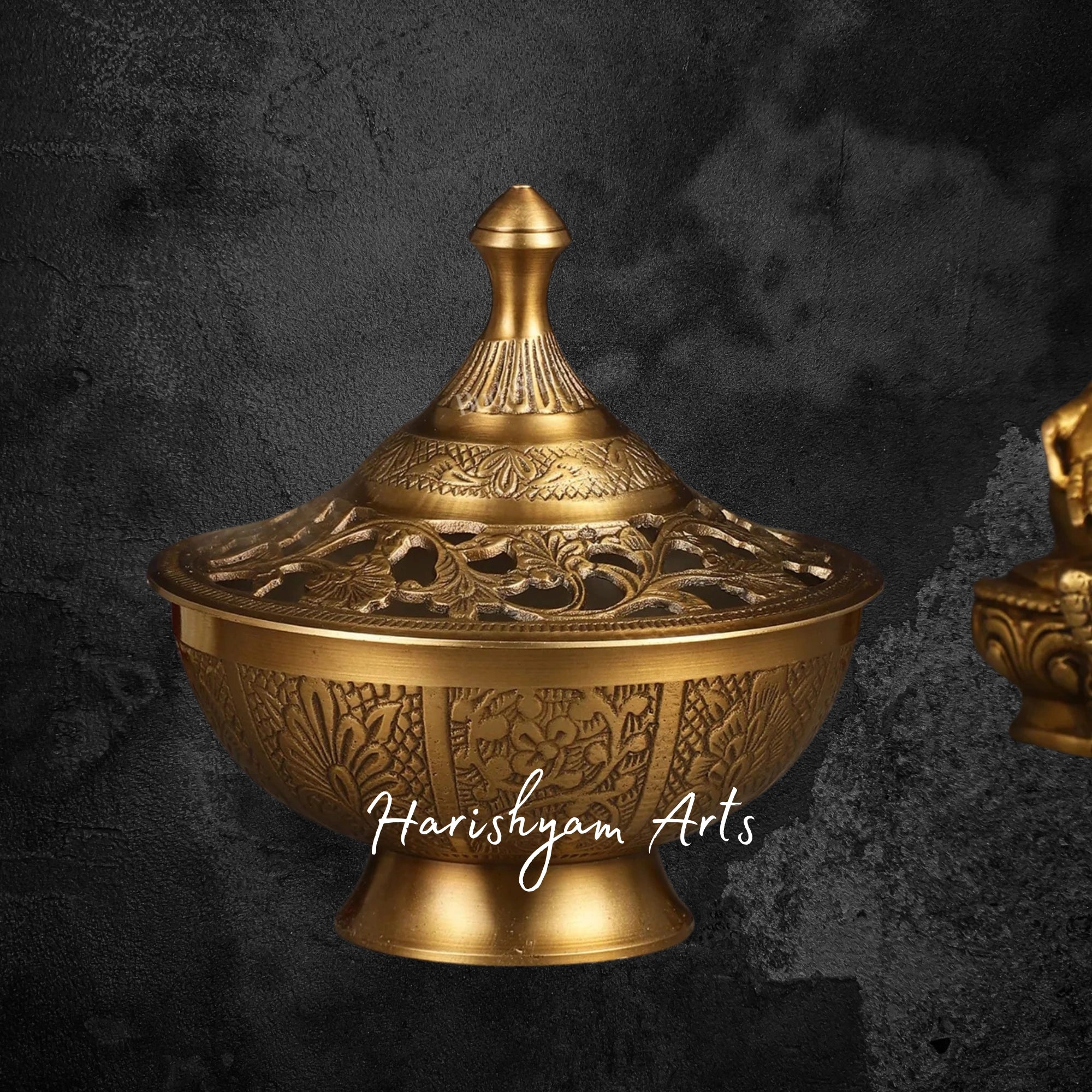 Classic Brass Loban Daan Incense Burner for Meditation and Rituals