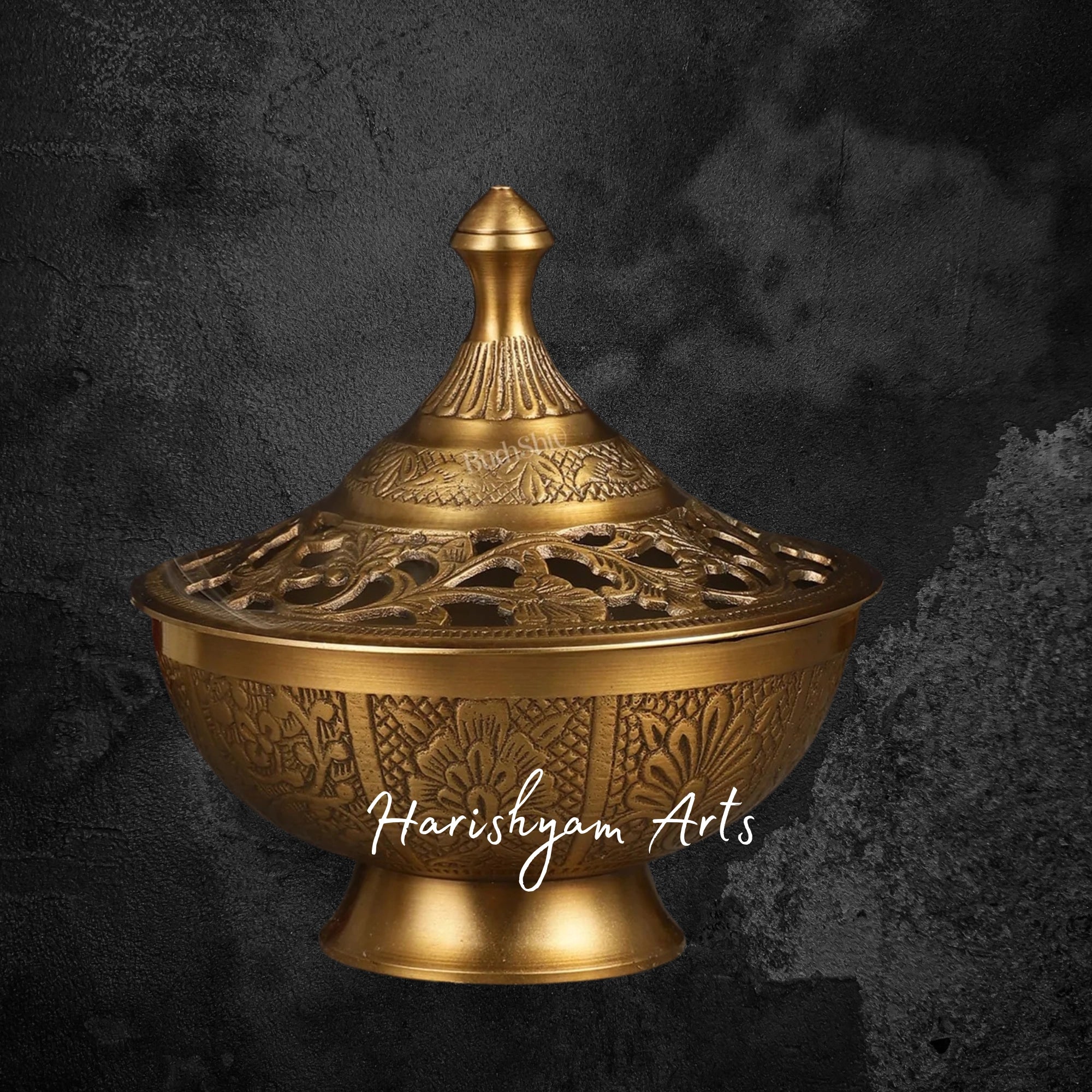 Classic Brass Loban Daan Incense Burner for Meditation and Rituals