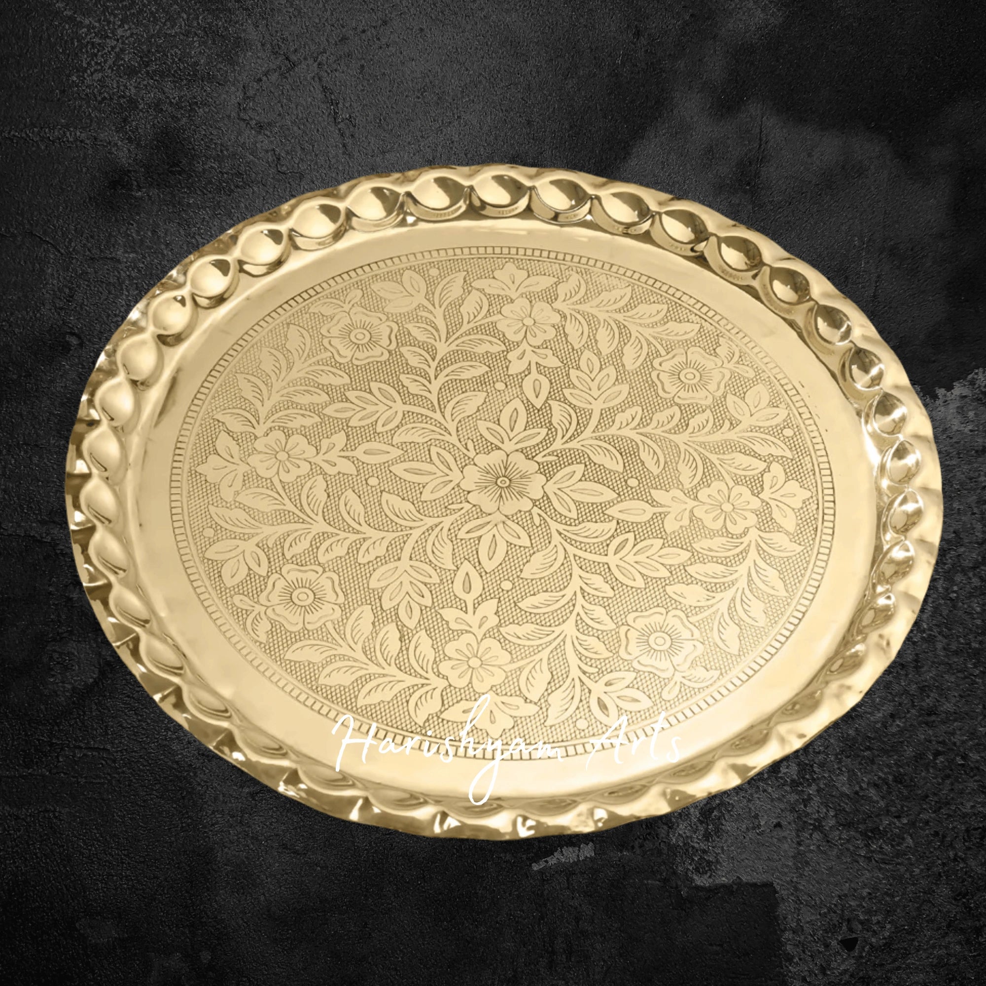 Classic Brass Pital Puja Thali for Traditional Worship Ceremonies