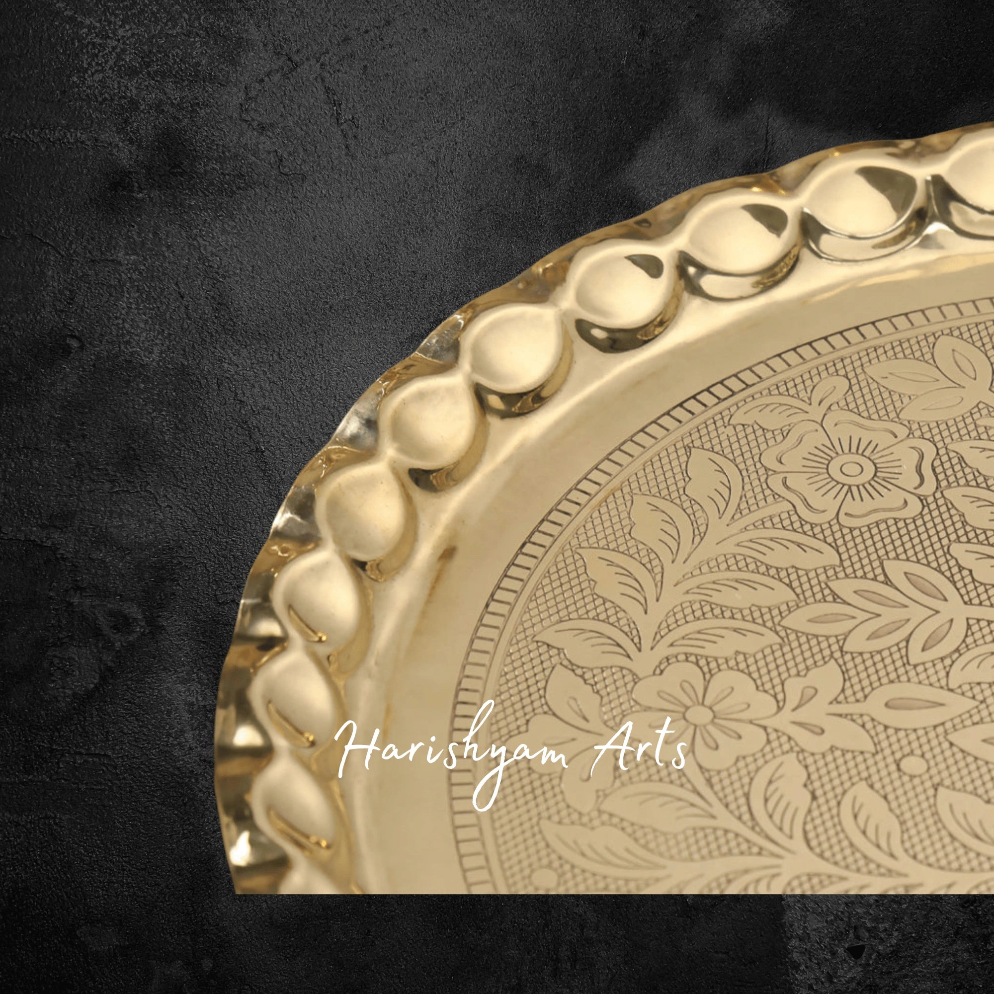 Classic Brass Pital Puja Thali for Traditional Worship Ceremonies