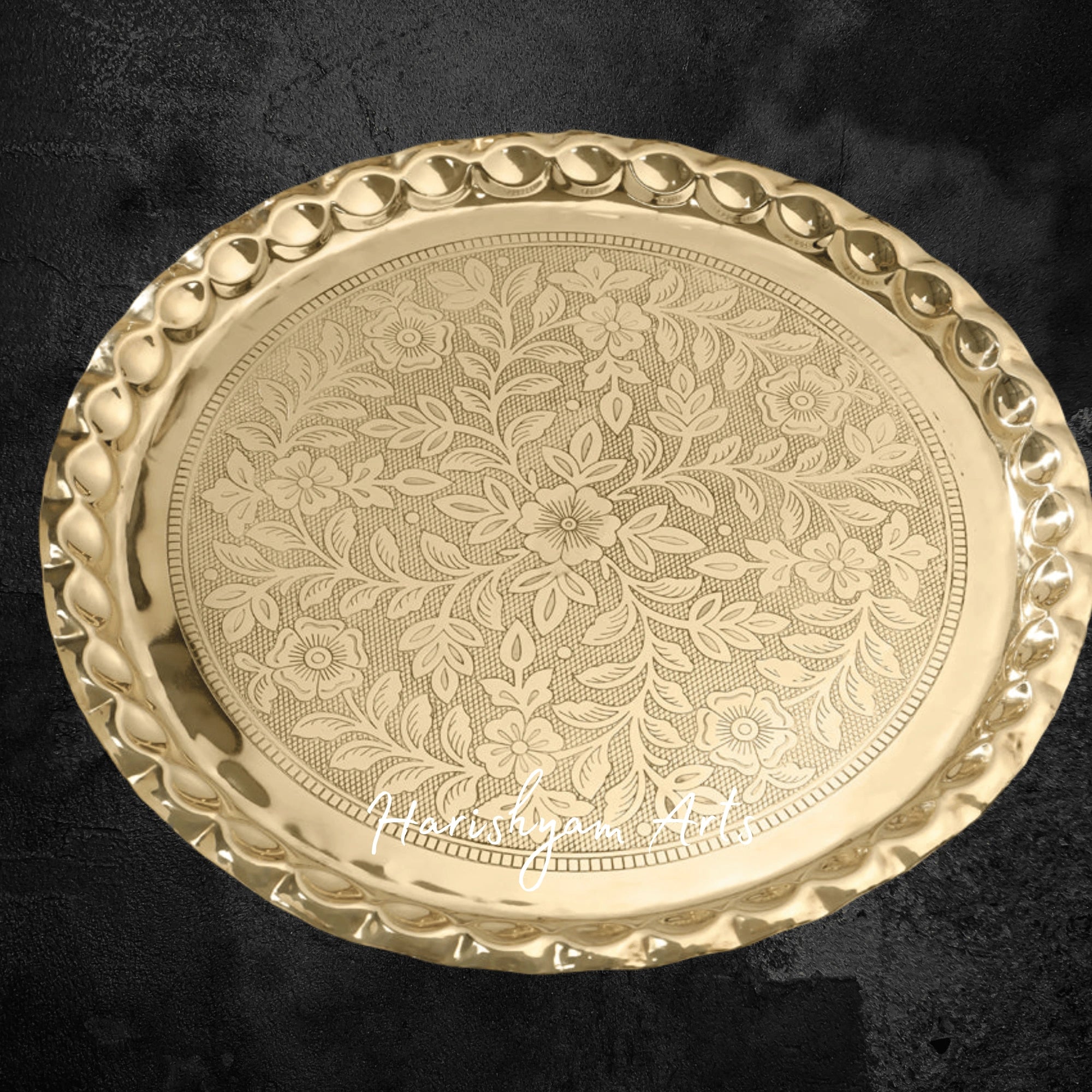 Classic Brass Pital Puja Thali for Traditional Worship Ceremonies