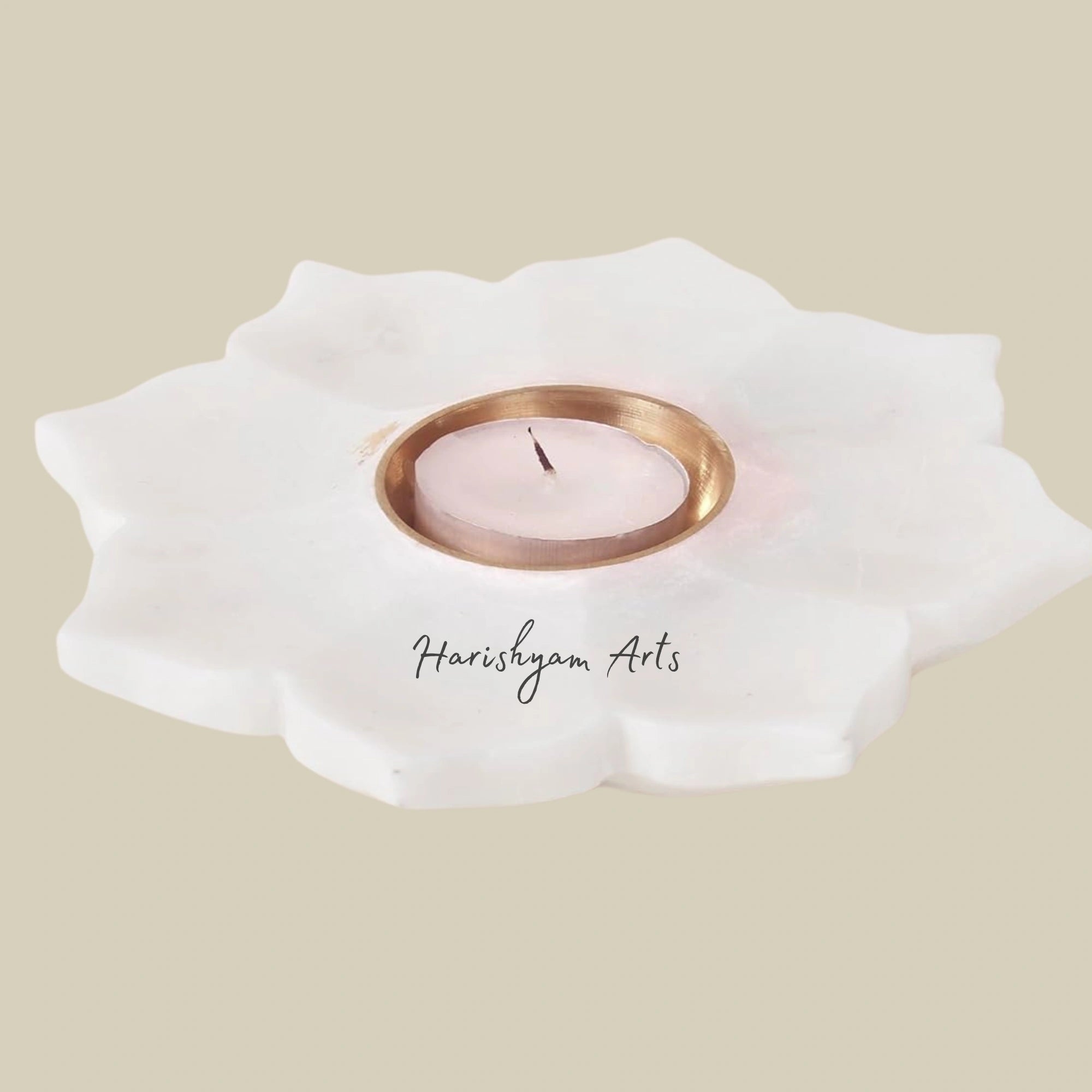 Classic Marble and Brass Oil Diya Lamp2