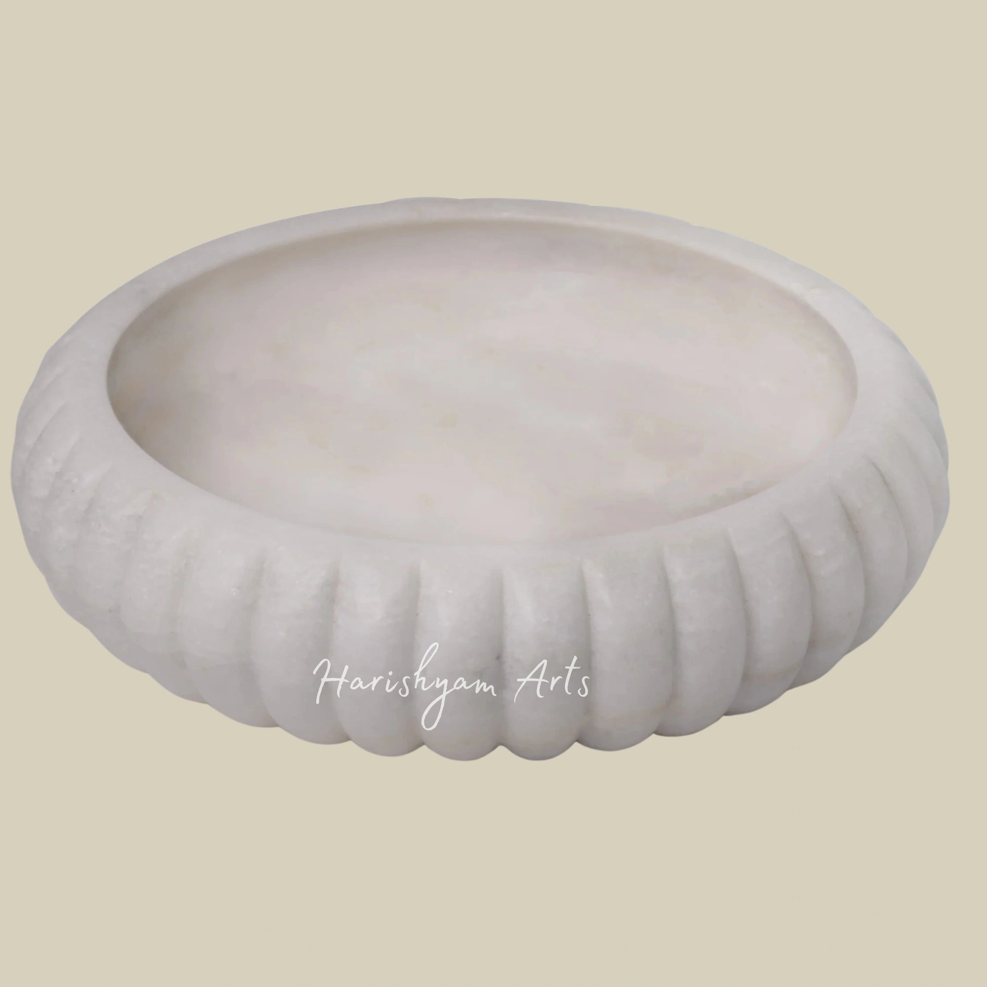 Classic White Marble Urli for Living Room and Pooja Room1