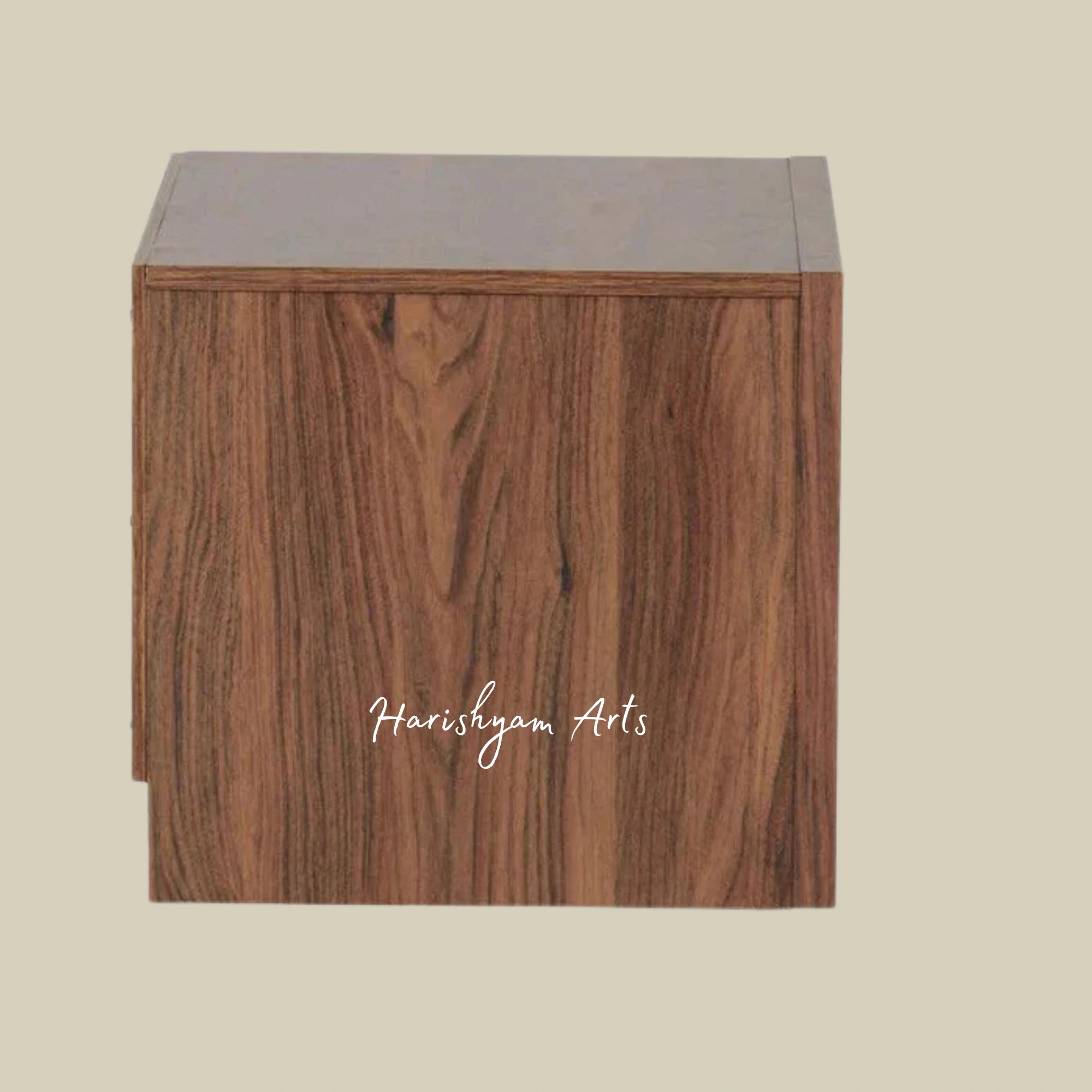 Columbia Walnut Finish Bedside Table with Drawer