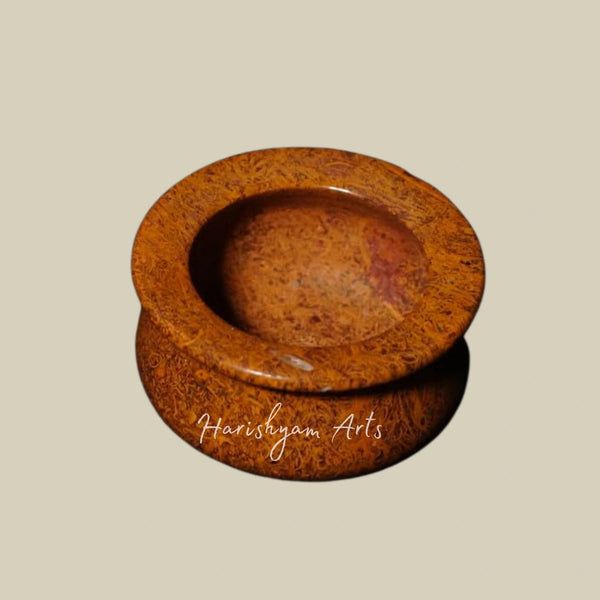 Compact Habur Stone Bowl Handmade Traditional Desert Cooking Pot 200ml