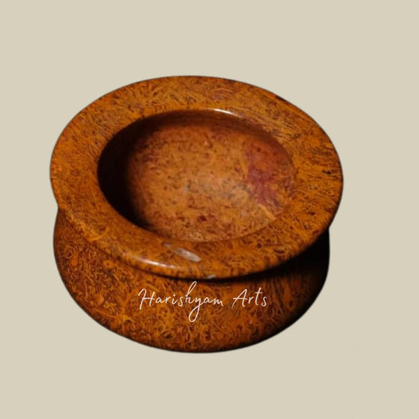Compact Habur Stone Bowl Handmade Traditional Desert Cooking Pot 200ml