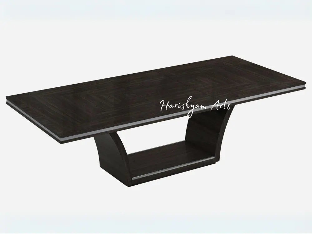 Contemporary 5-Piece High Gloss Wenge Dining Table Set