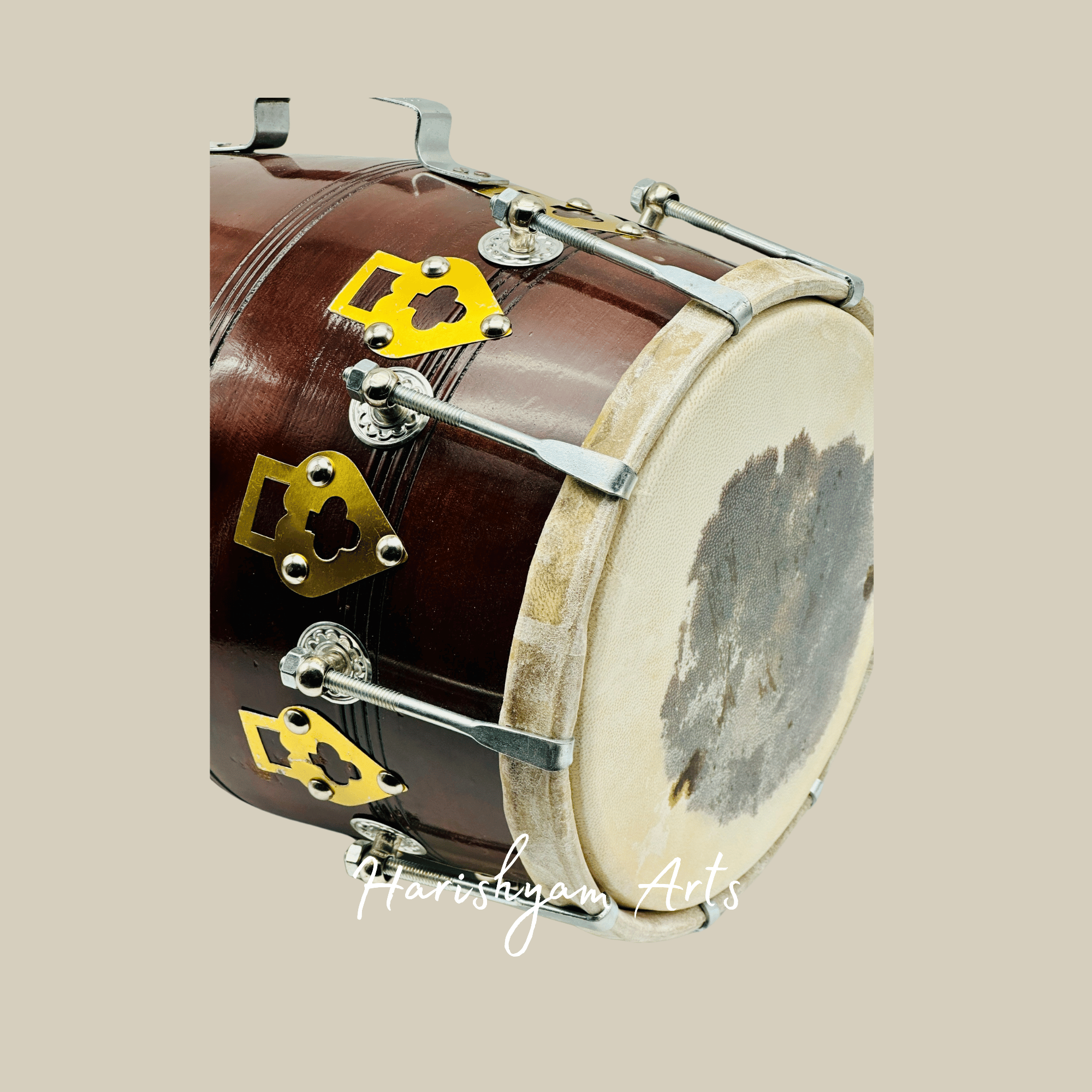 Dholak with Nut and Bolt Tuning System for Precise Sound Control