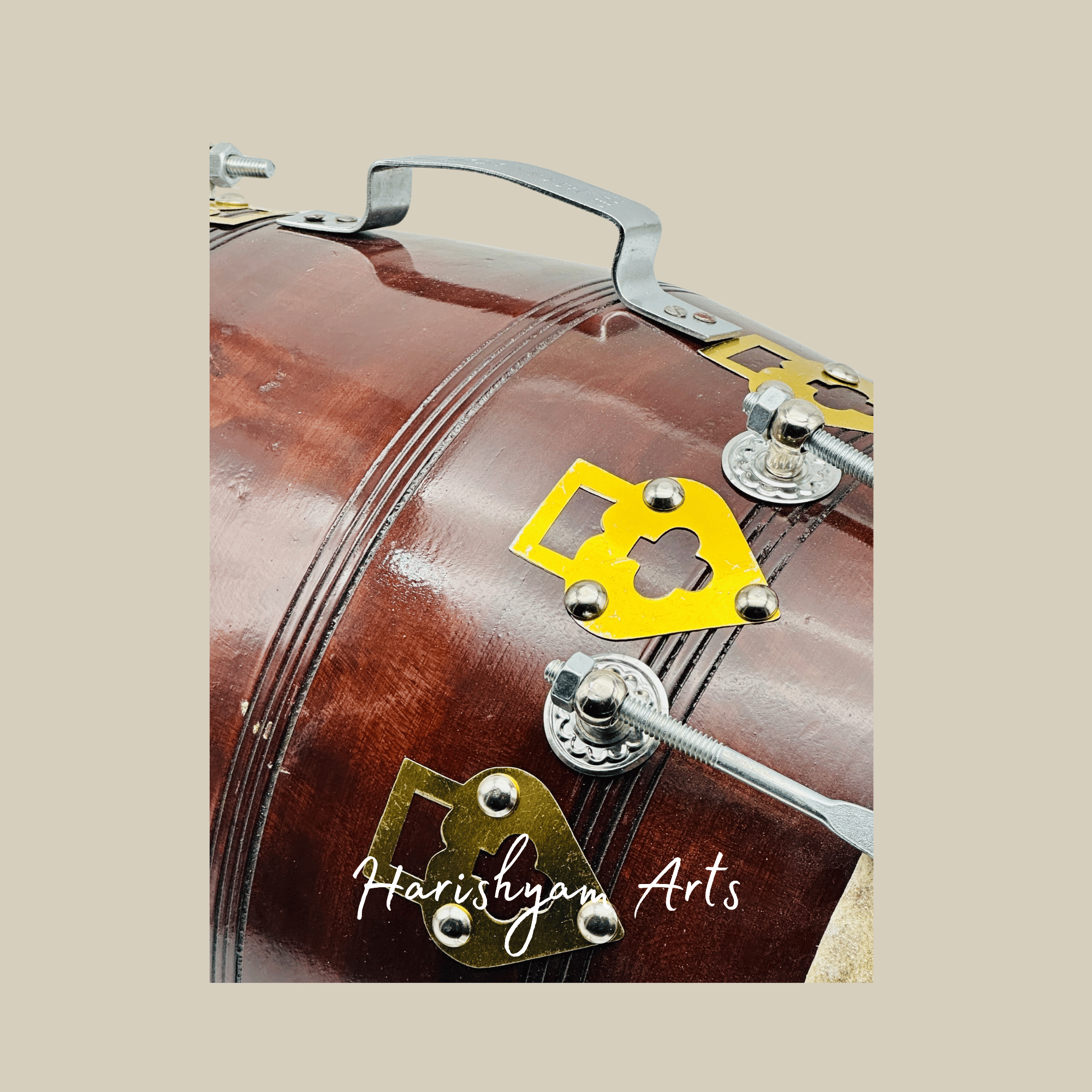 Dholak with Nut and Bolt Tuning System for Precise Sound Control