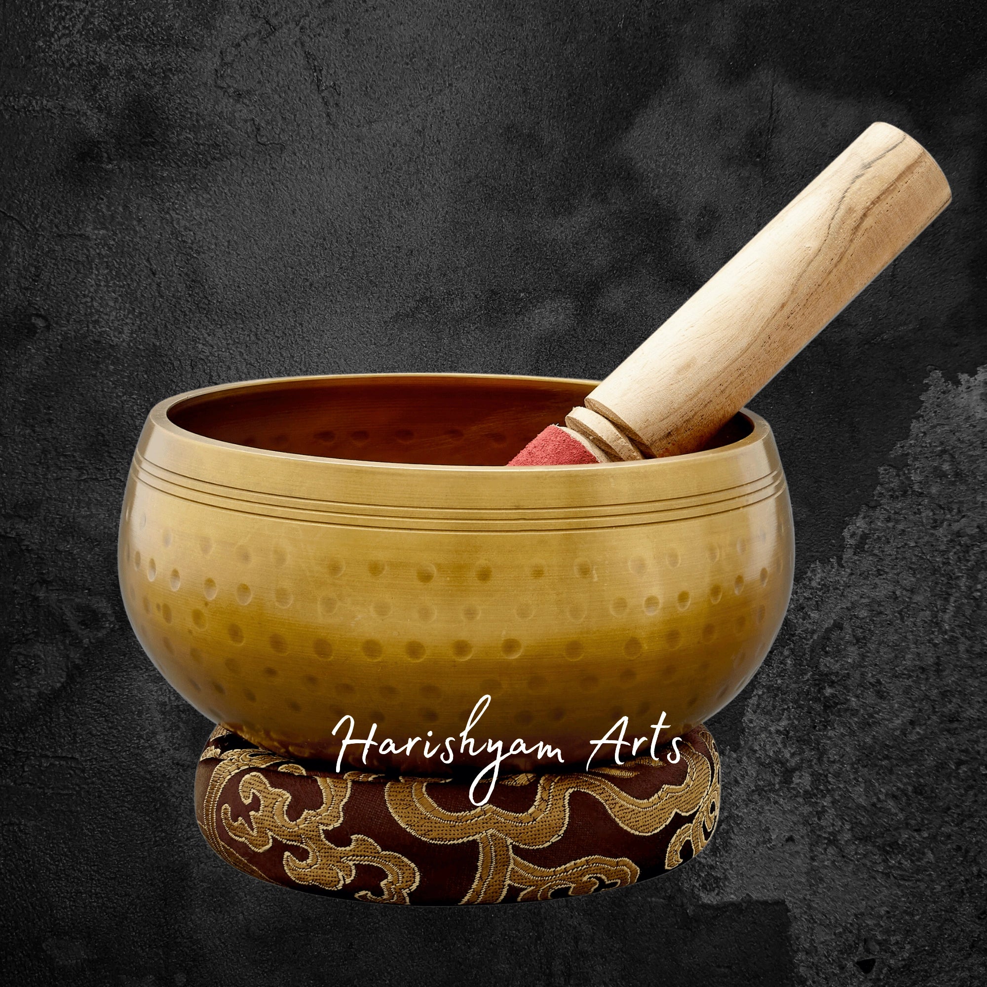 Dotted Design Sound Bowl for Chakra Balancing and Mindfulness