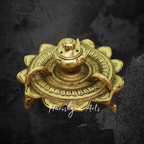 Elegant Brass Agarbatti and Dhoop Stand for Daily Pooja Essentials