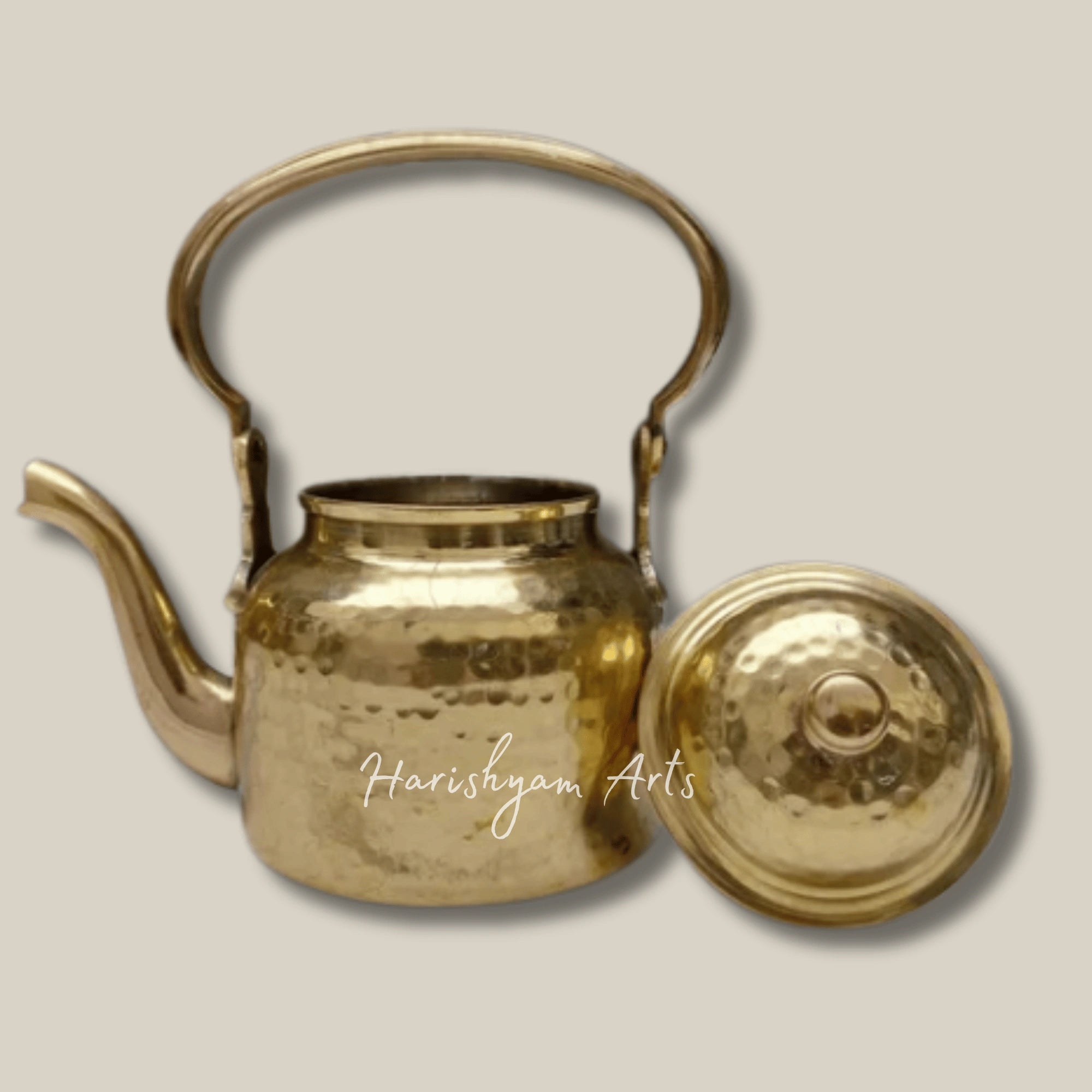Elegant Brass Kettle for Serving Tea and Hot Beverages