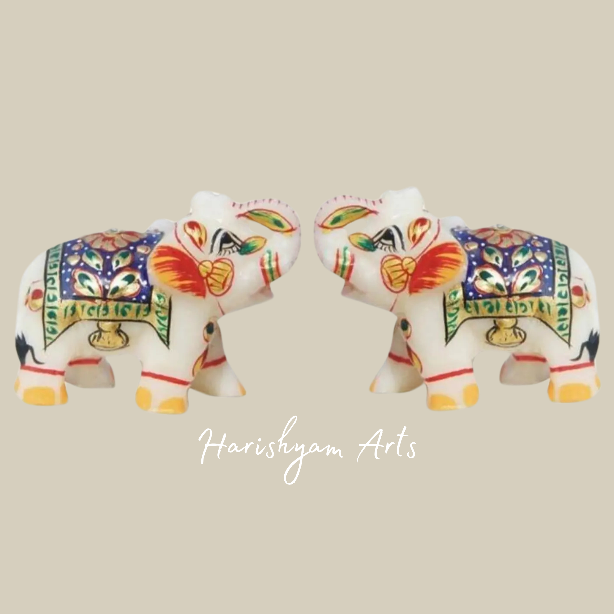 Elegant Decorative Elephant Statue for Home Décor with Meenakari Art