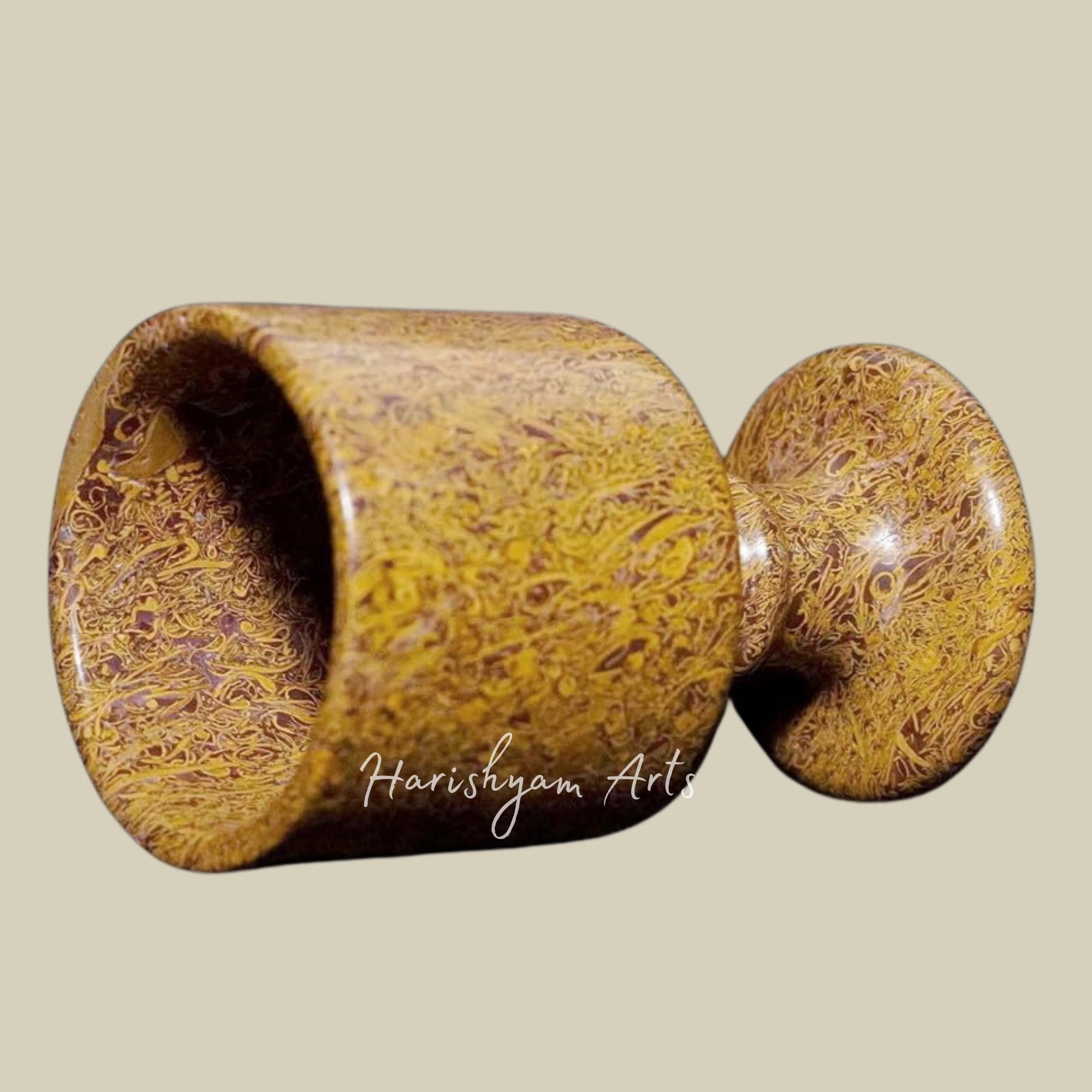 Elegant Habur Stone Stemware Collection Traditional Desert Rock Wine Serving Glass 300ml Single Piece