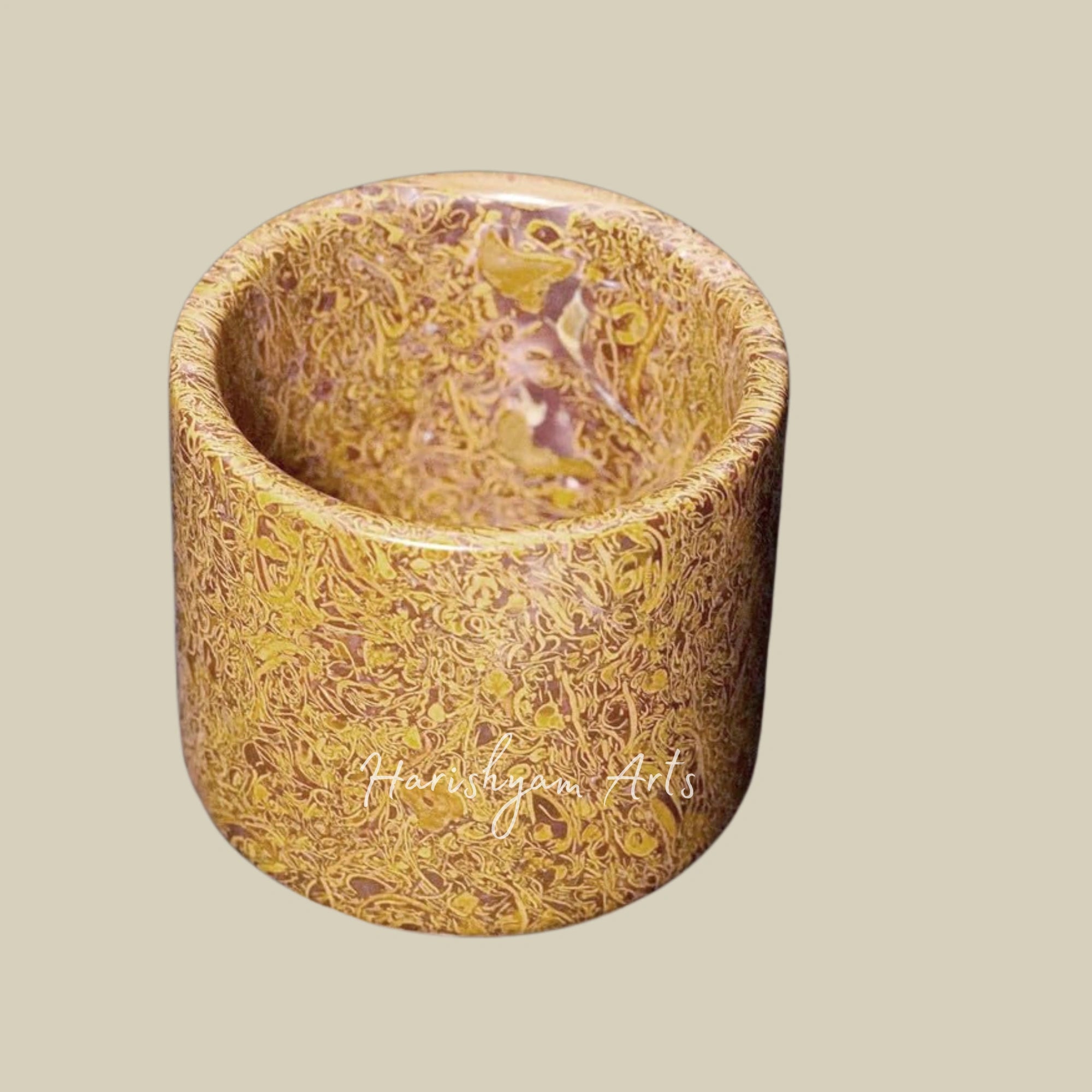 Elegant Habur Stone Stemware Collection Traditional Desert Rock Wine Serving Glass 300ml Single Piece