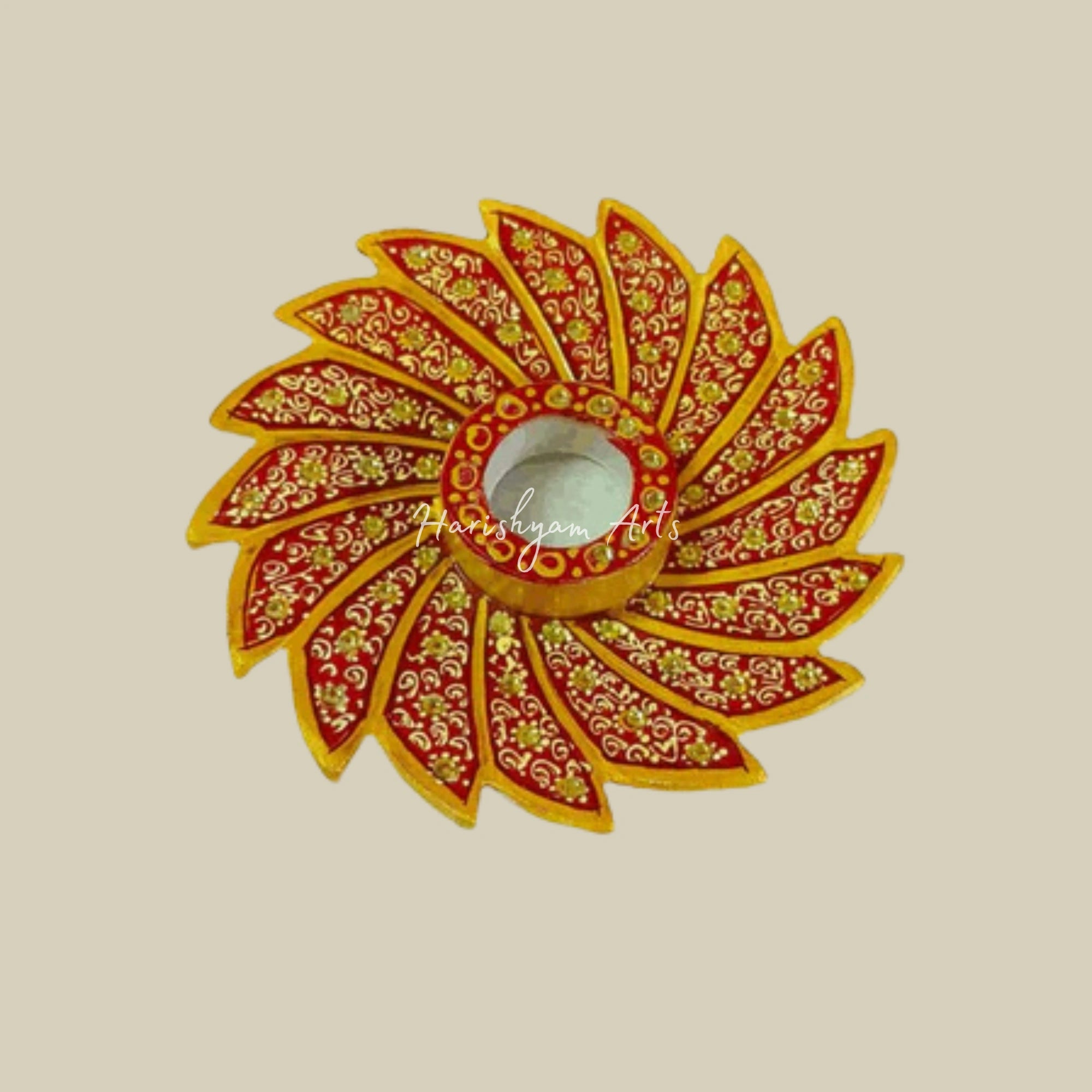 Elegant Marble Diya Candle Stand