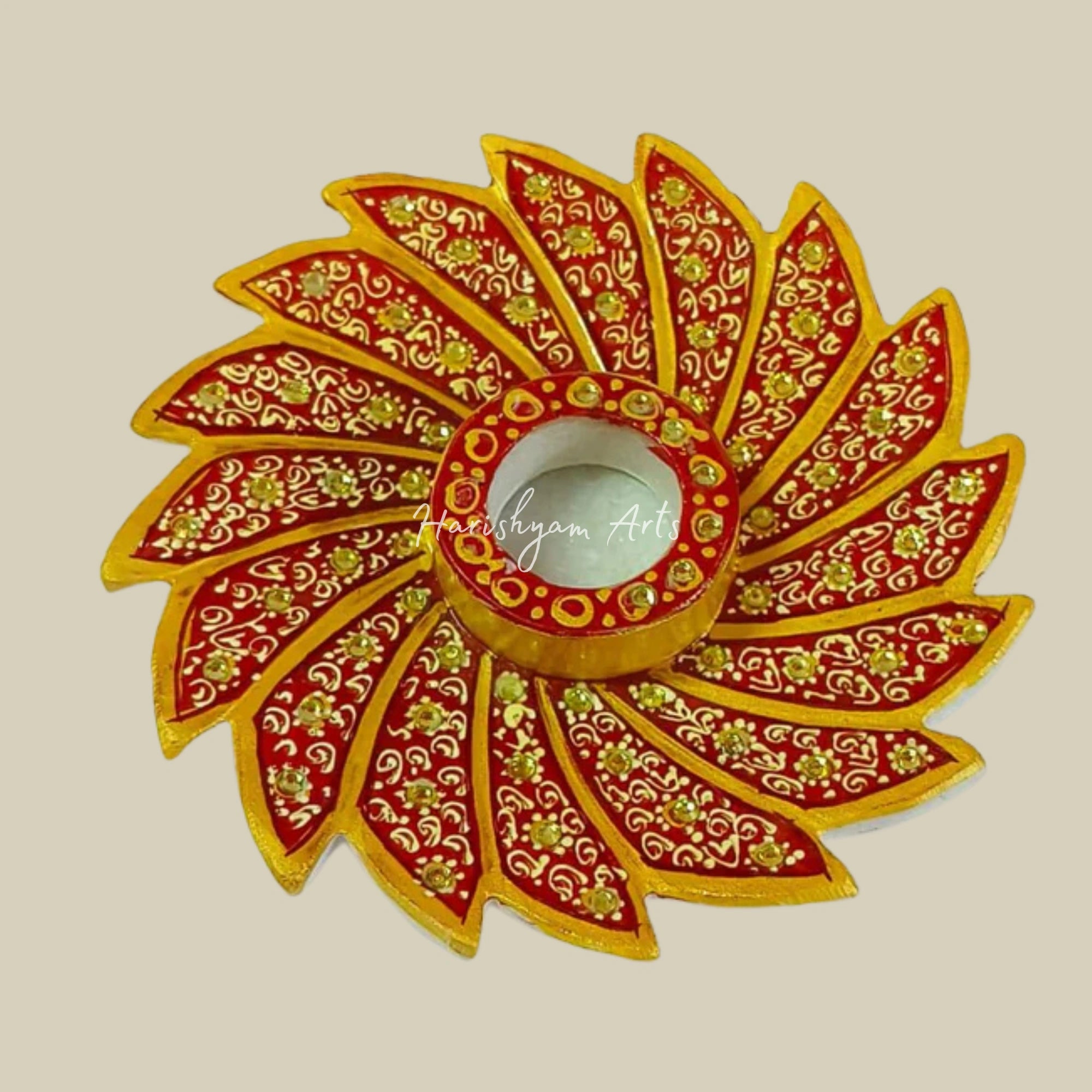 Elegant Marble Diya Candle Stand3