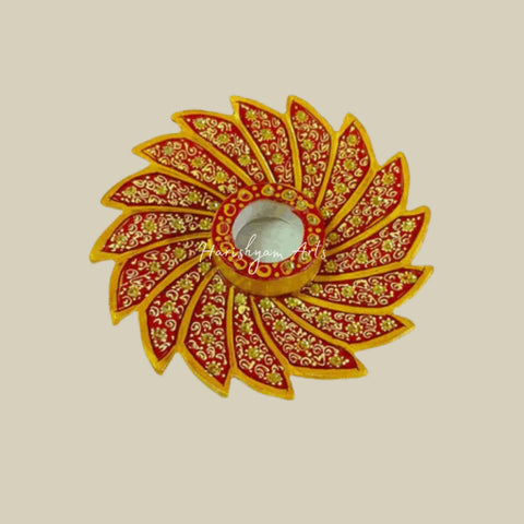 Elegant Marble Diya Candle Stand