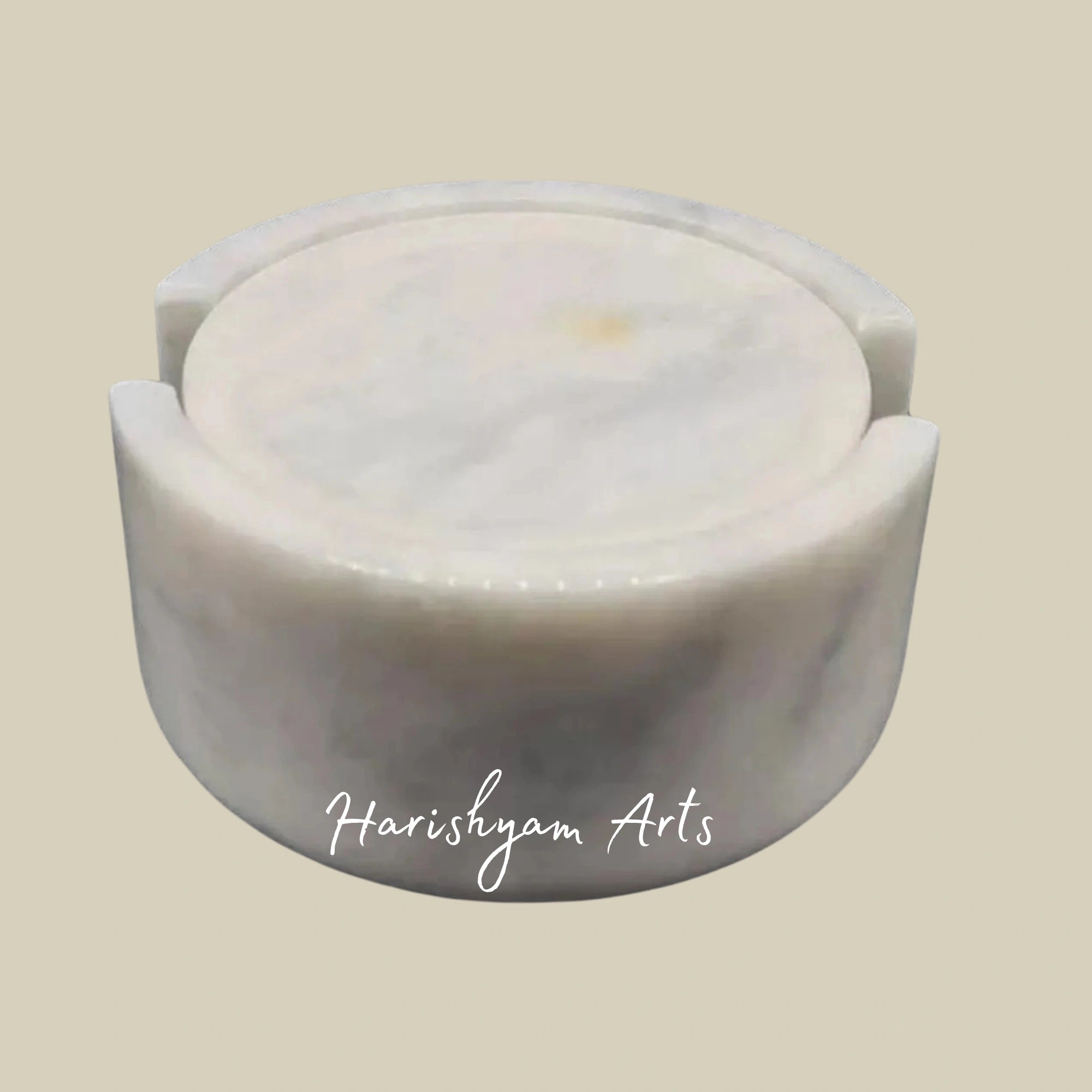 Elegant White Marble Coaster Set Premium Natural Stone Coasters for Beverages