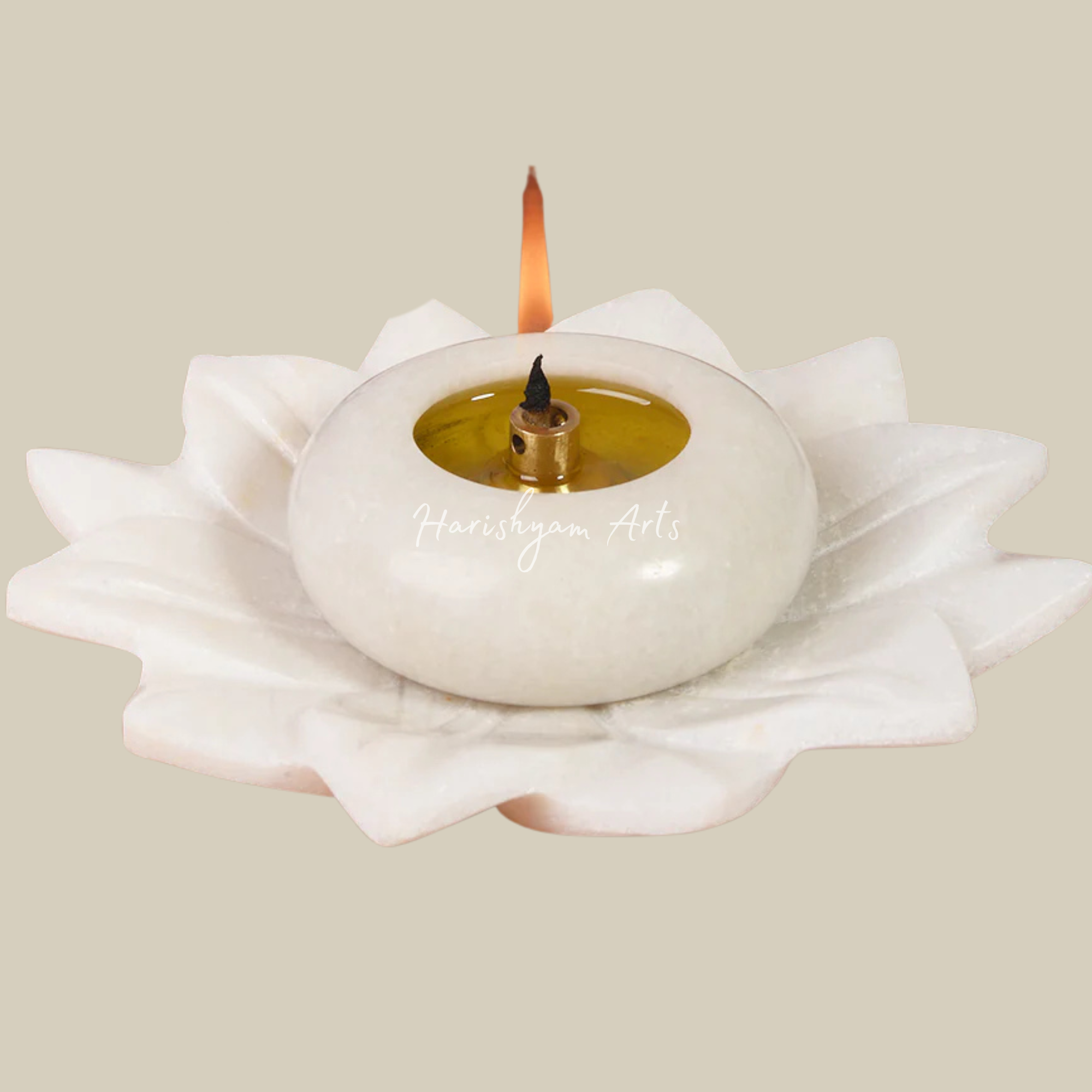 Elegant Marble Lotus Diya Online For Sale1