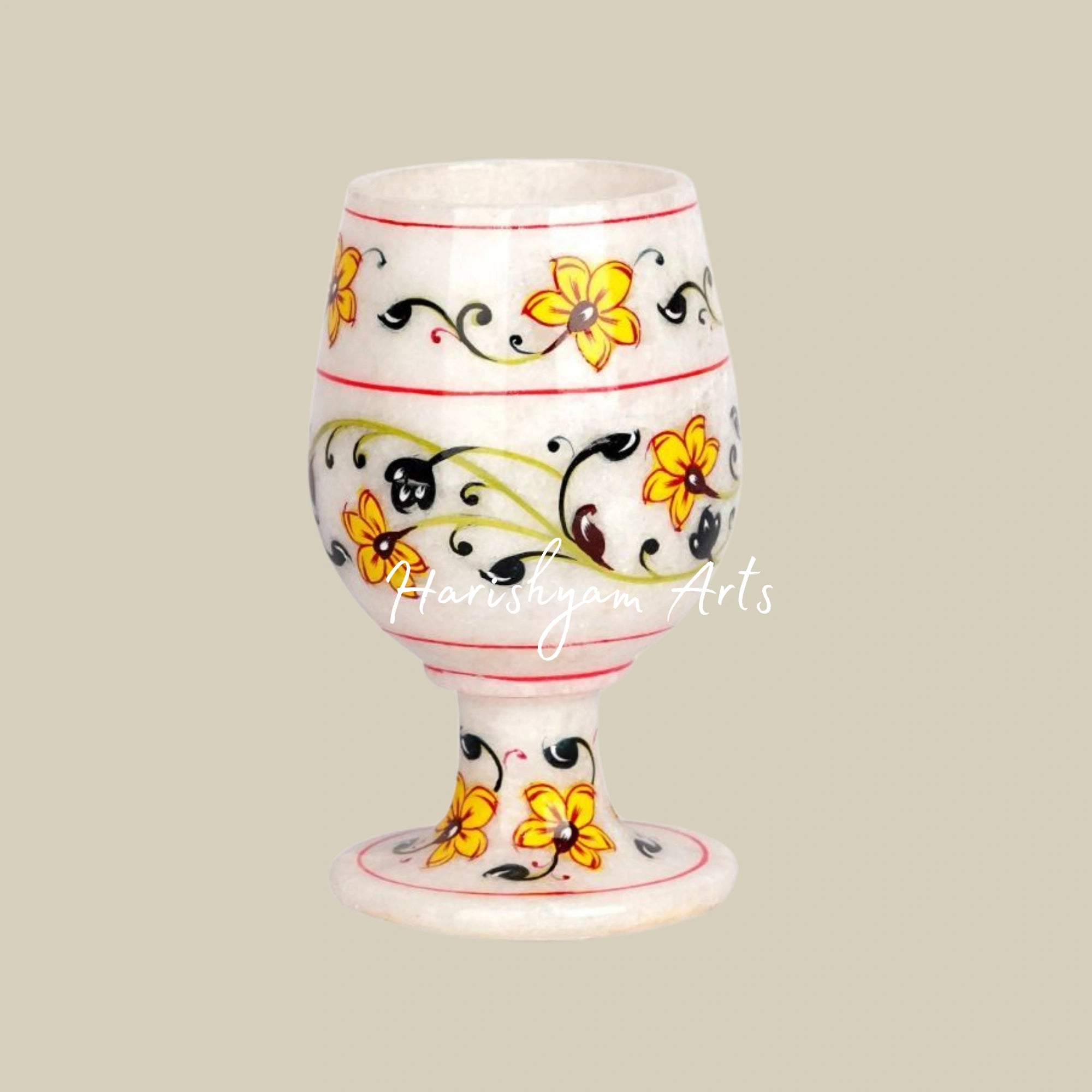 Exquisite Marble Goblet Set of 2 Perfect for Home and Gifting2