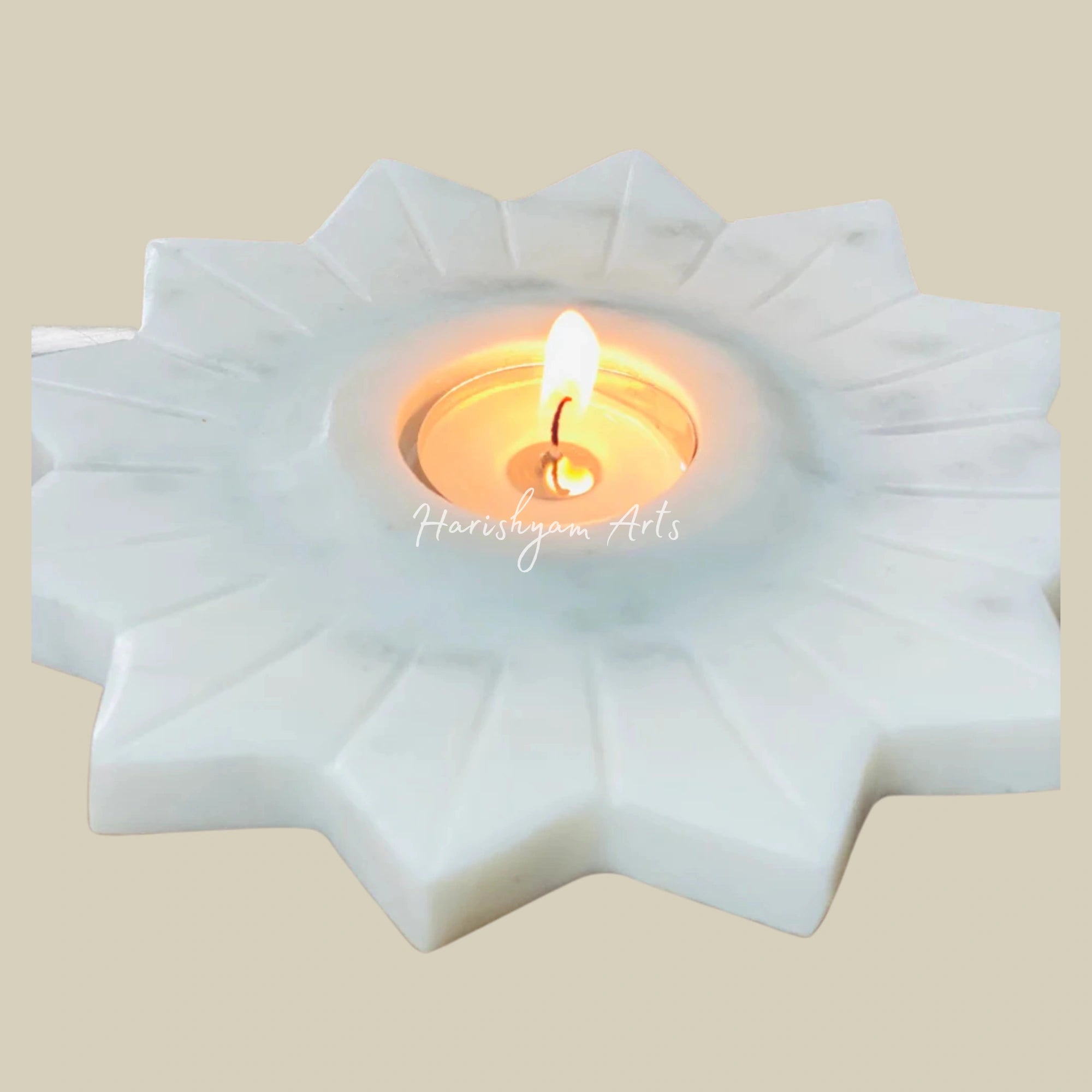 Exquisite Marble Kand Pushp Diya2