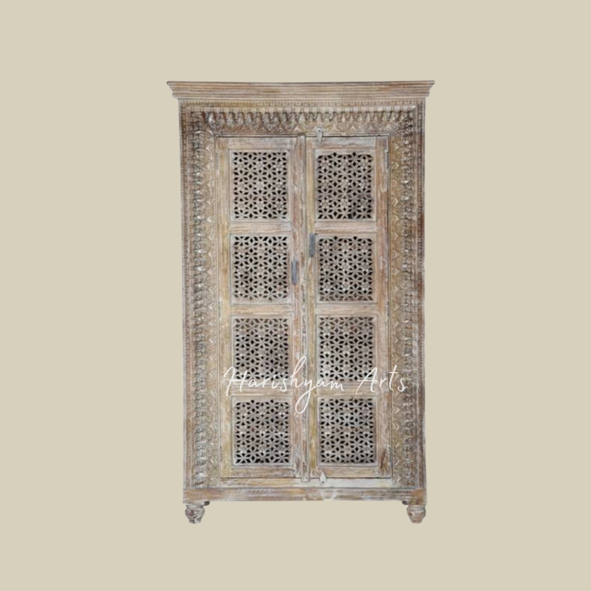 Hand-Carved Wooden Shoe Rack with Traditional Design5